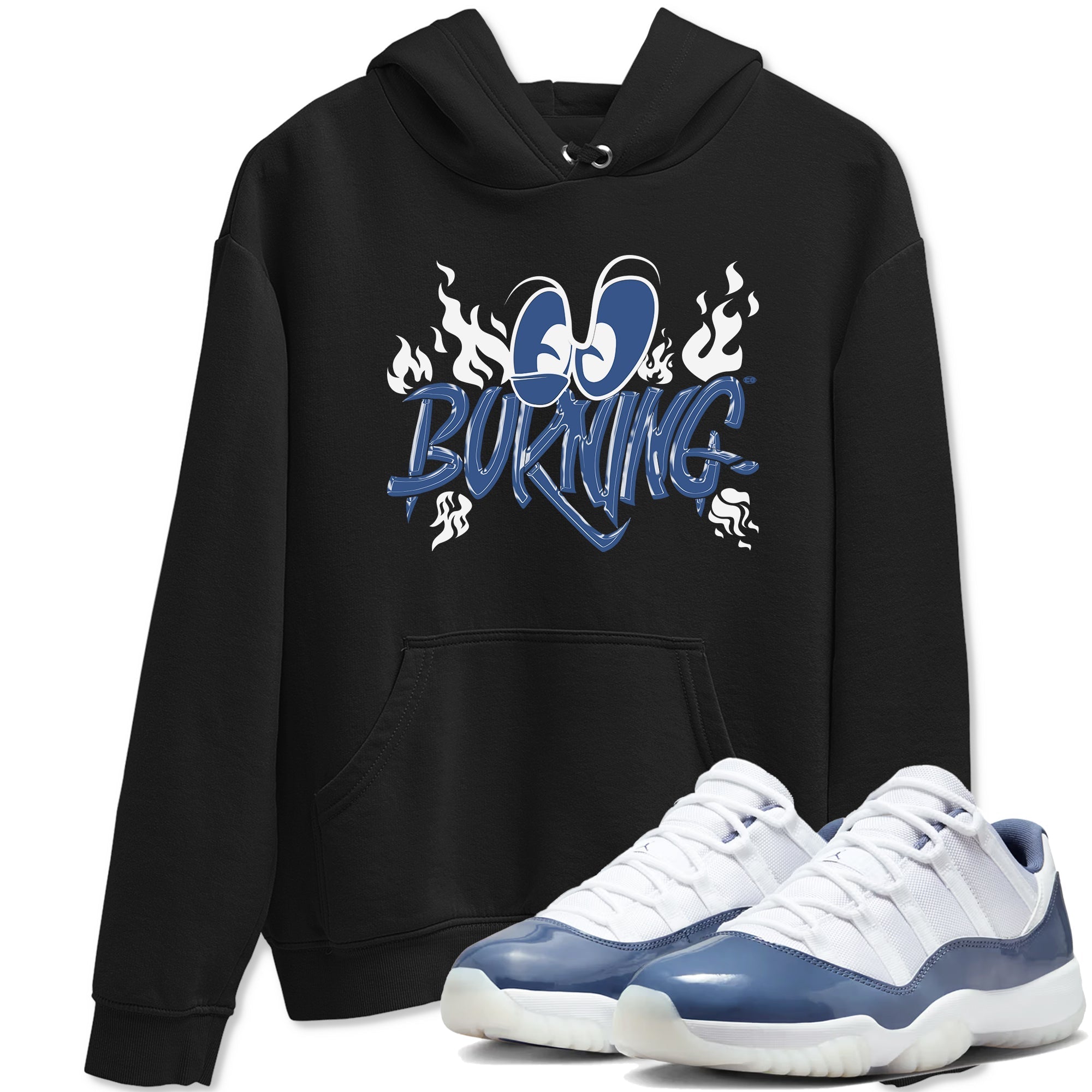 Burning snkmatch Tees - Air Jordan 11 Diffused Blue