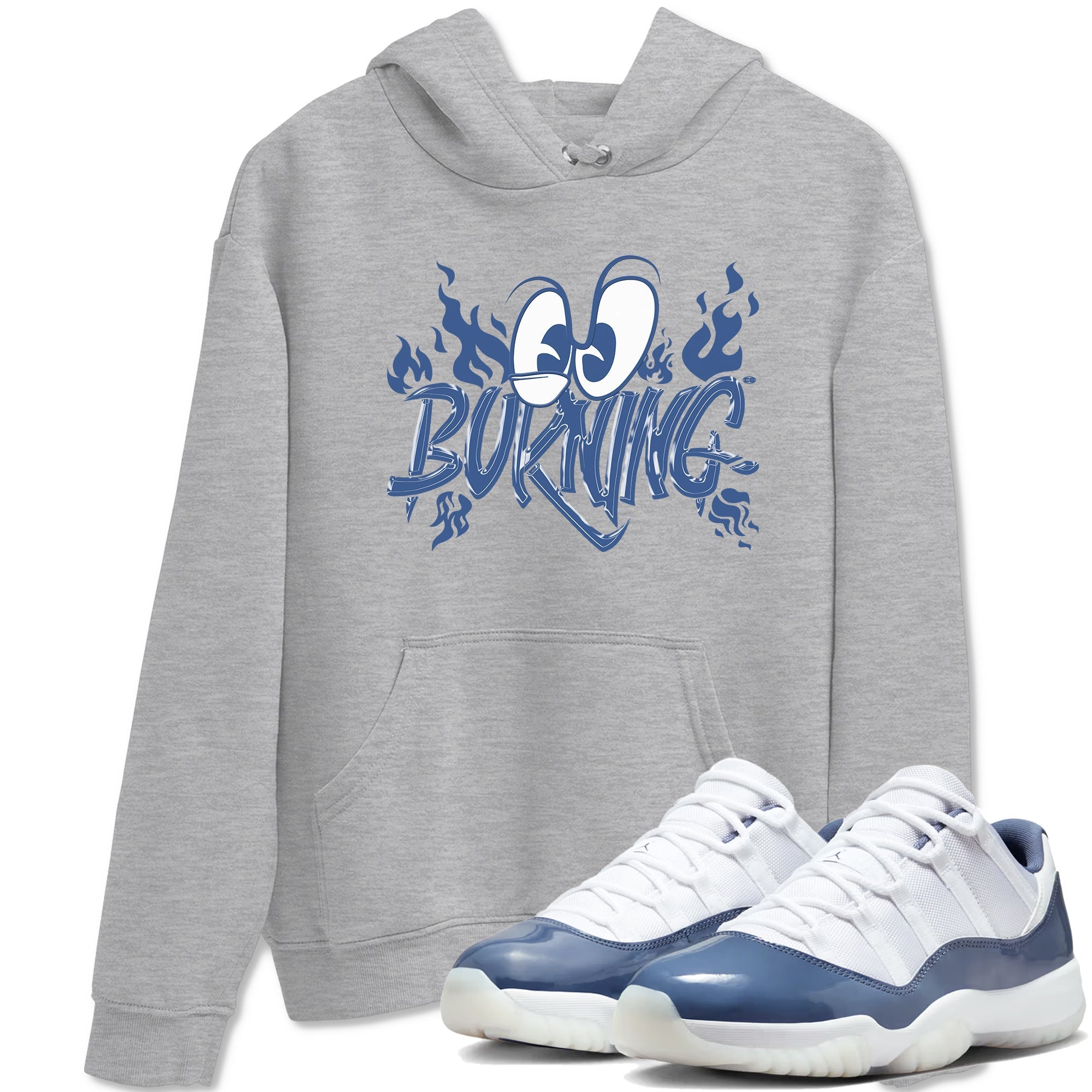 Burning snkmatch Tees - Air Jordan 11 Diffused Blue