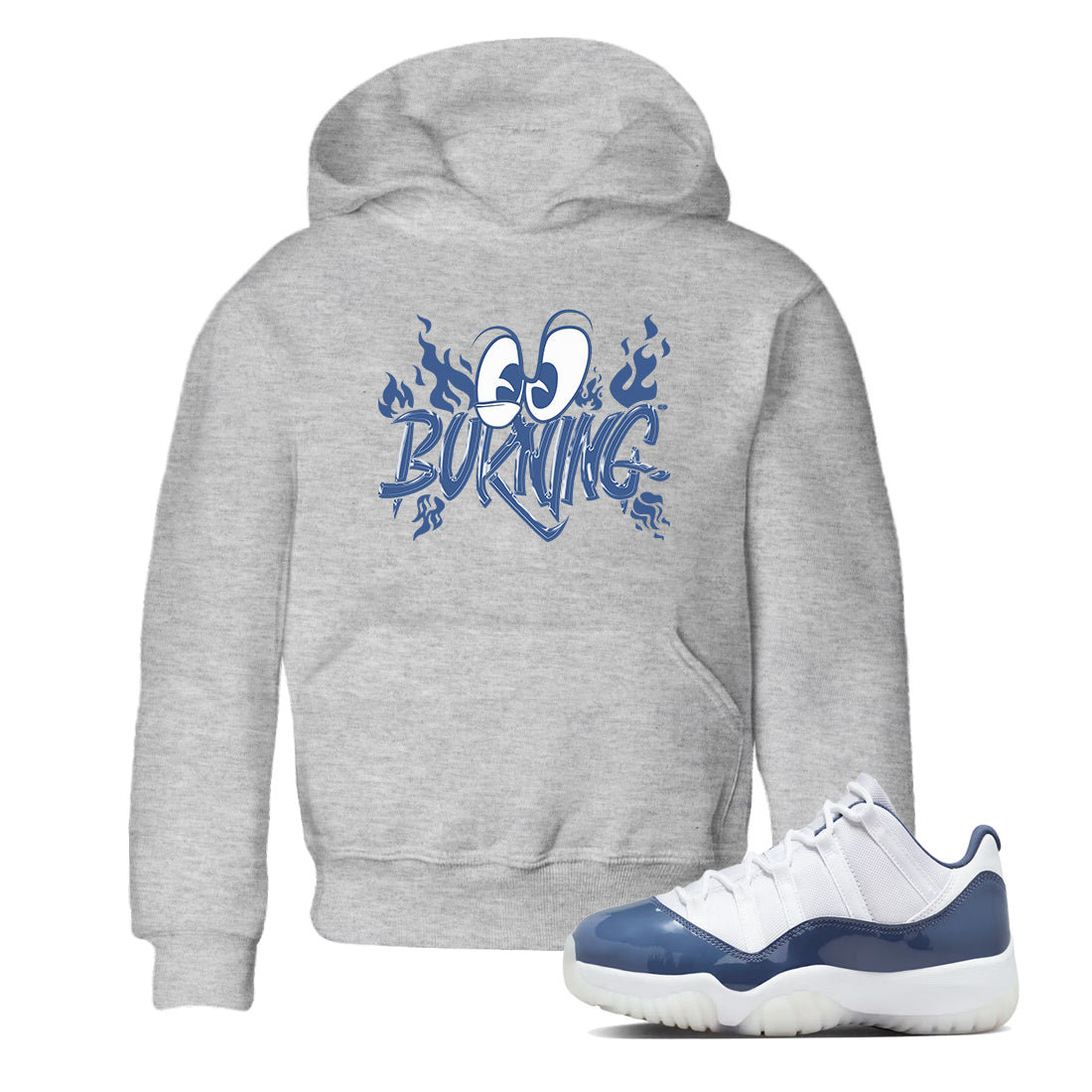 Burning snkmatch Tees Kids - Air Jordan 11 Diffused Blue