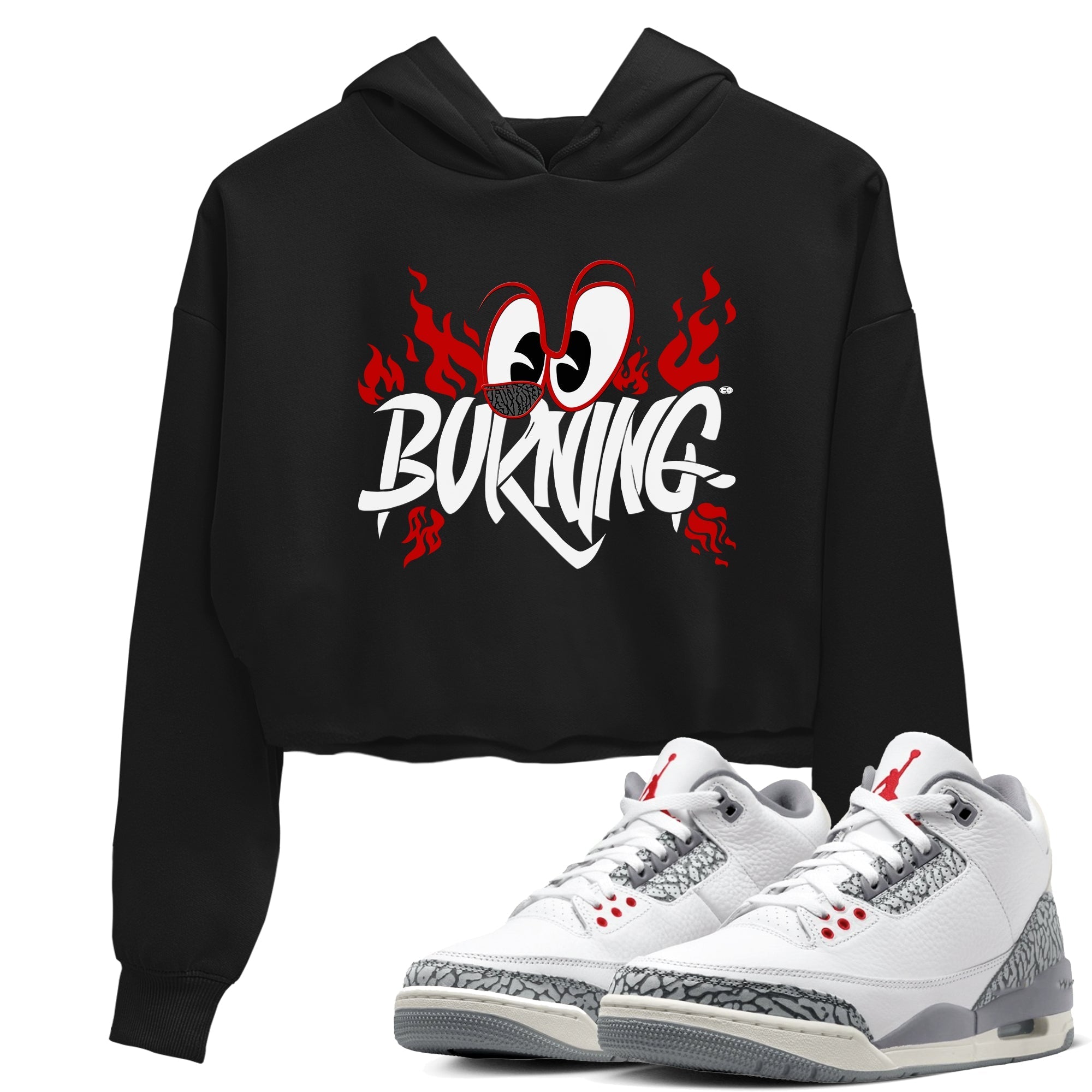 Burning snkmatch Women's Top - Air Jordan 3 Cement Grey
