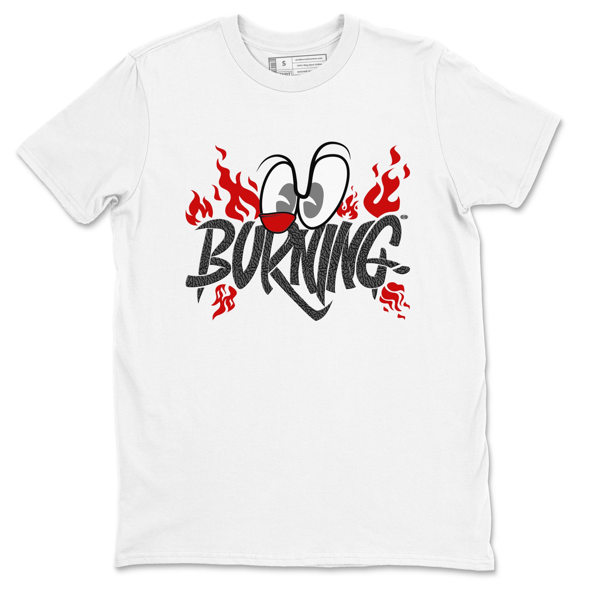 Burning snkmatch Tees - Air Jordan 3 Cement Grey
