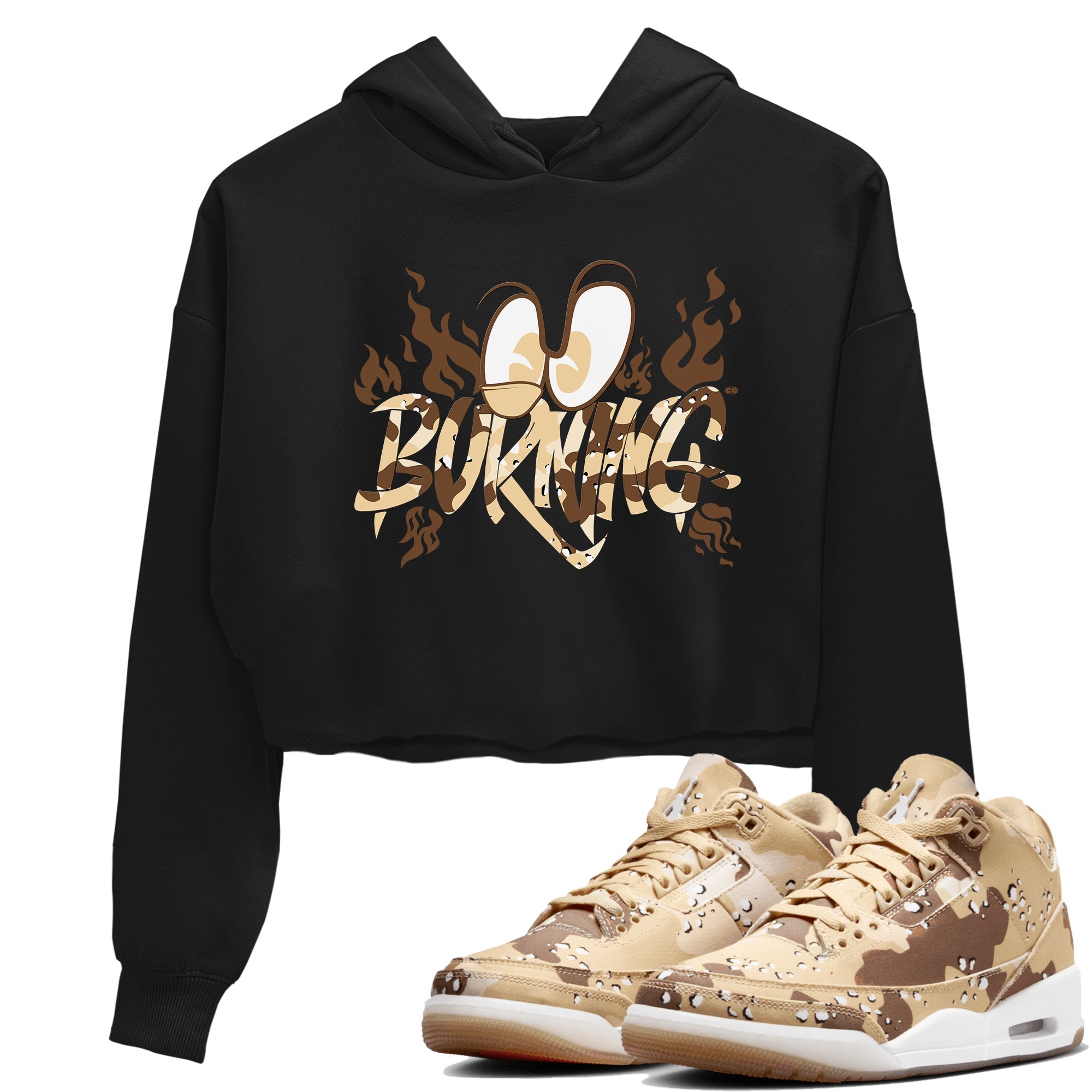Burning snkmatch Women's Top - Air Jordan 3 Desert Camo