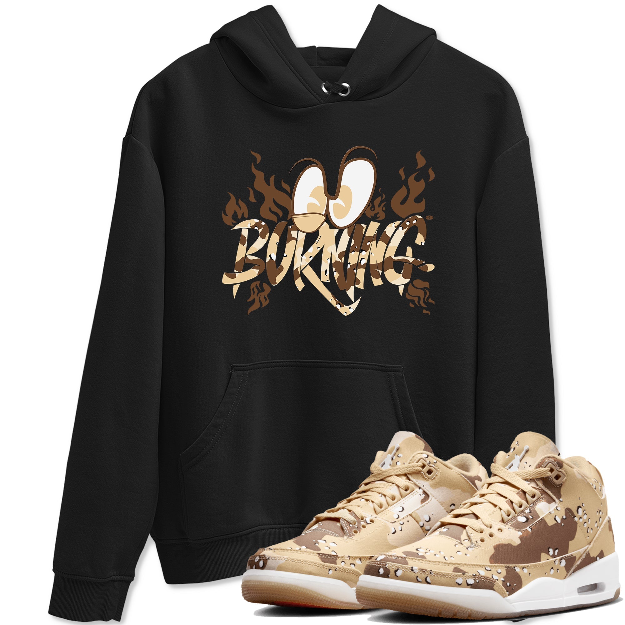 Burning snkmatch Tees - Air Jordan 3 Desert Camo