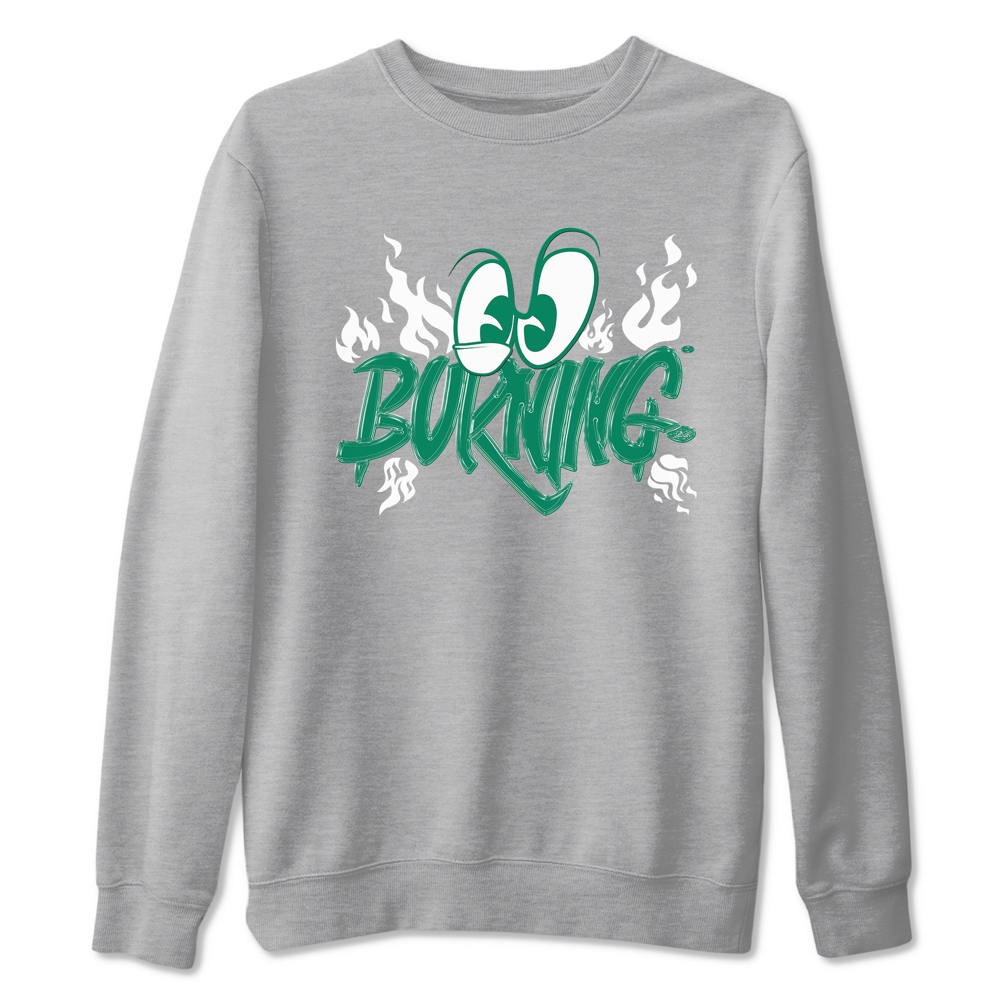 Burning snkmatch Tees - Air Jordan 4 Oxidized Green