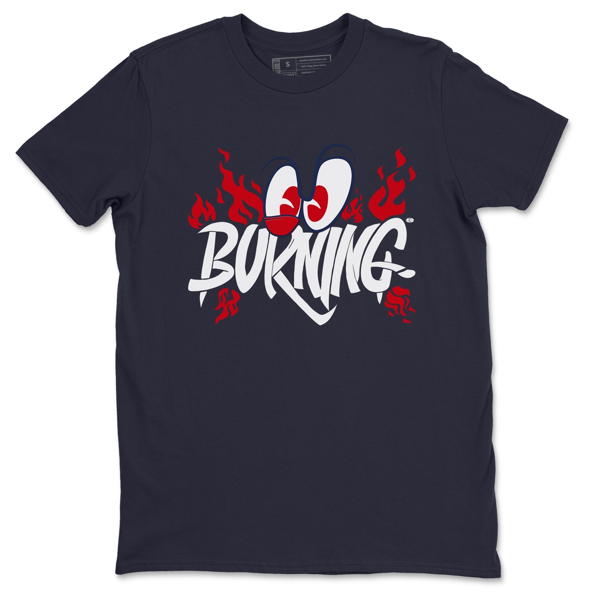 Burning snkmatch Tees - Air Jordan 6 White And Midnight Navy