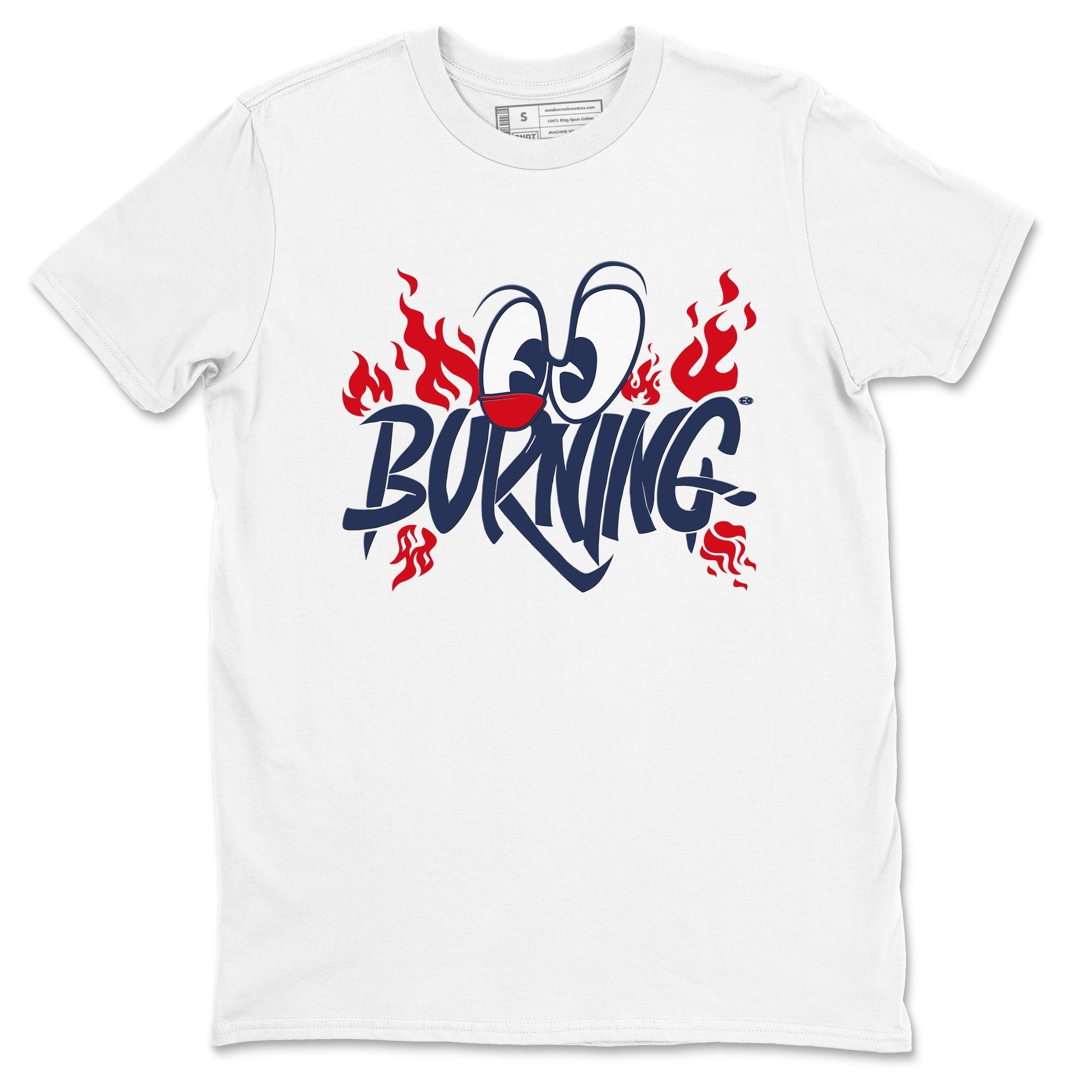 Burning snkmatch Tees - Air Jordan 6 White And Midnight Navy