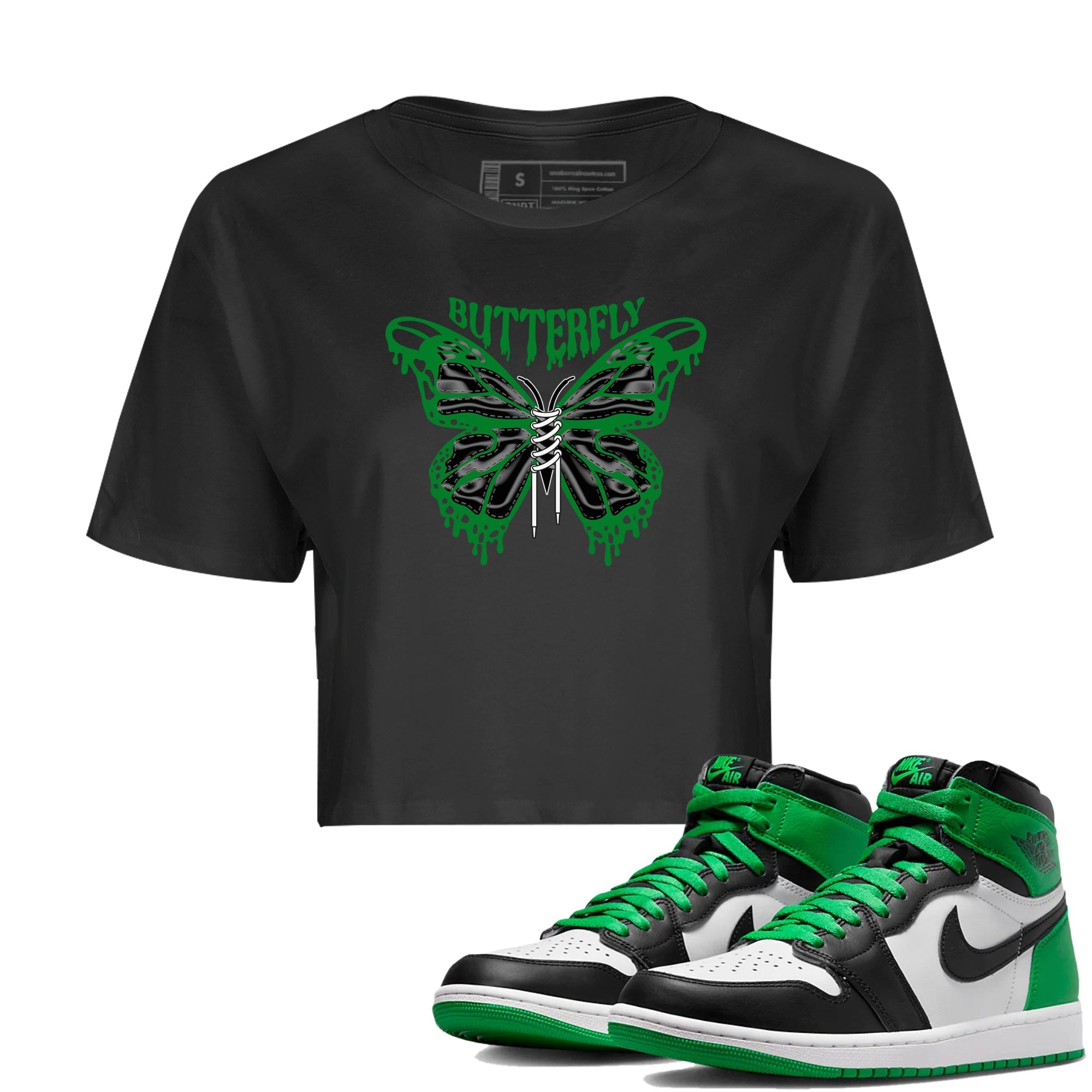 Butterfly Women's Tops - Air Jordan 1 Celtics