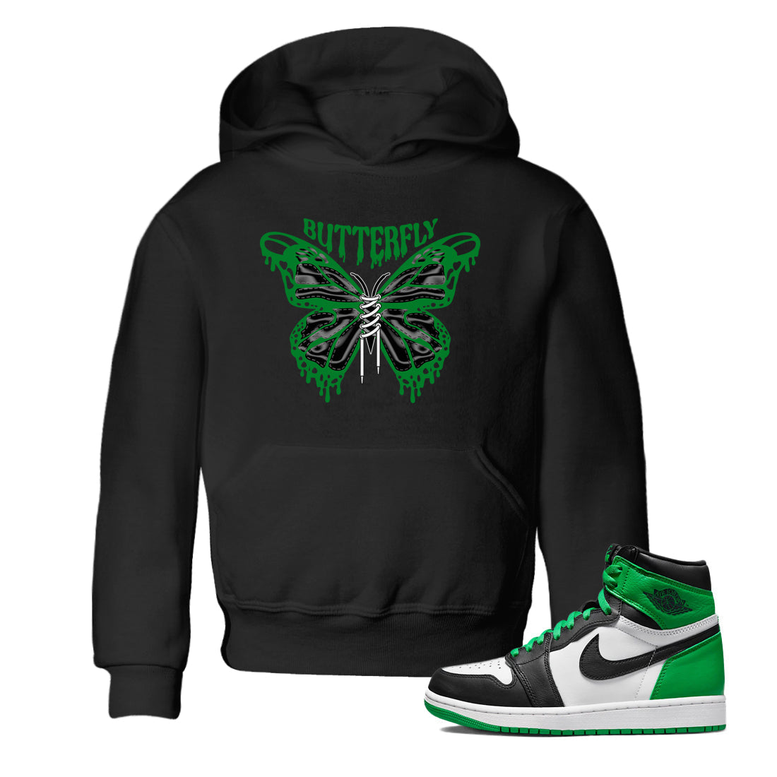 Butterfly Kids Tops - Air Jordan 1 Celtics