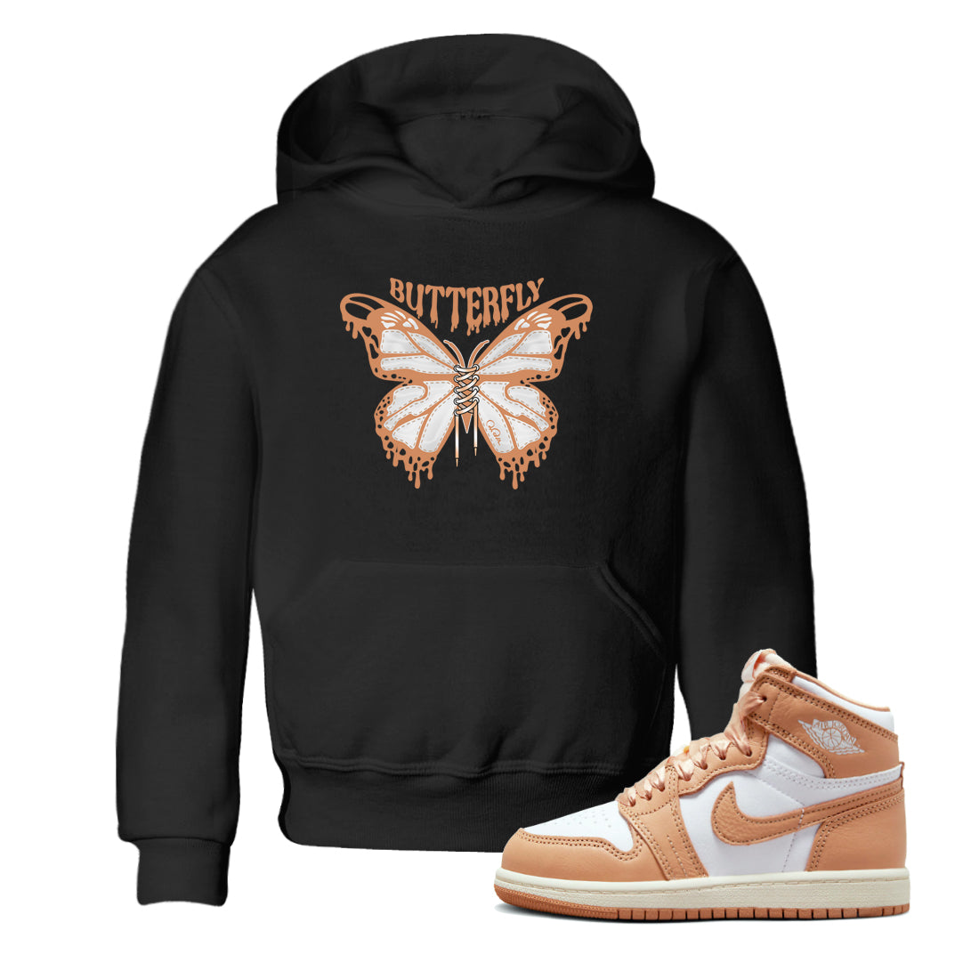 Butterfly snkmatch Tee Kids - Air Jordan 1 Praline