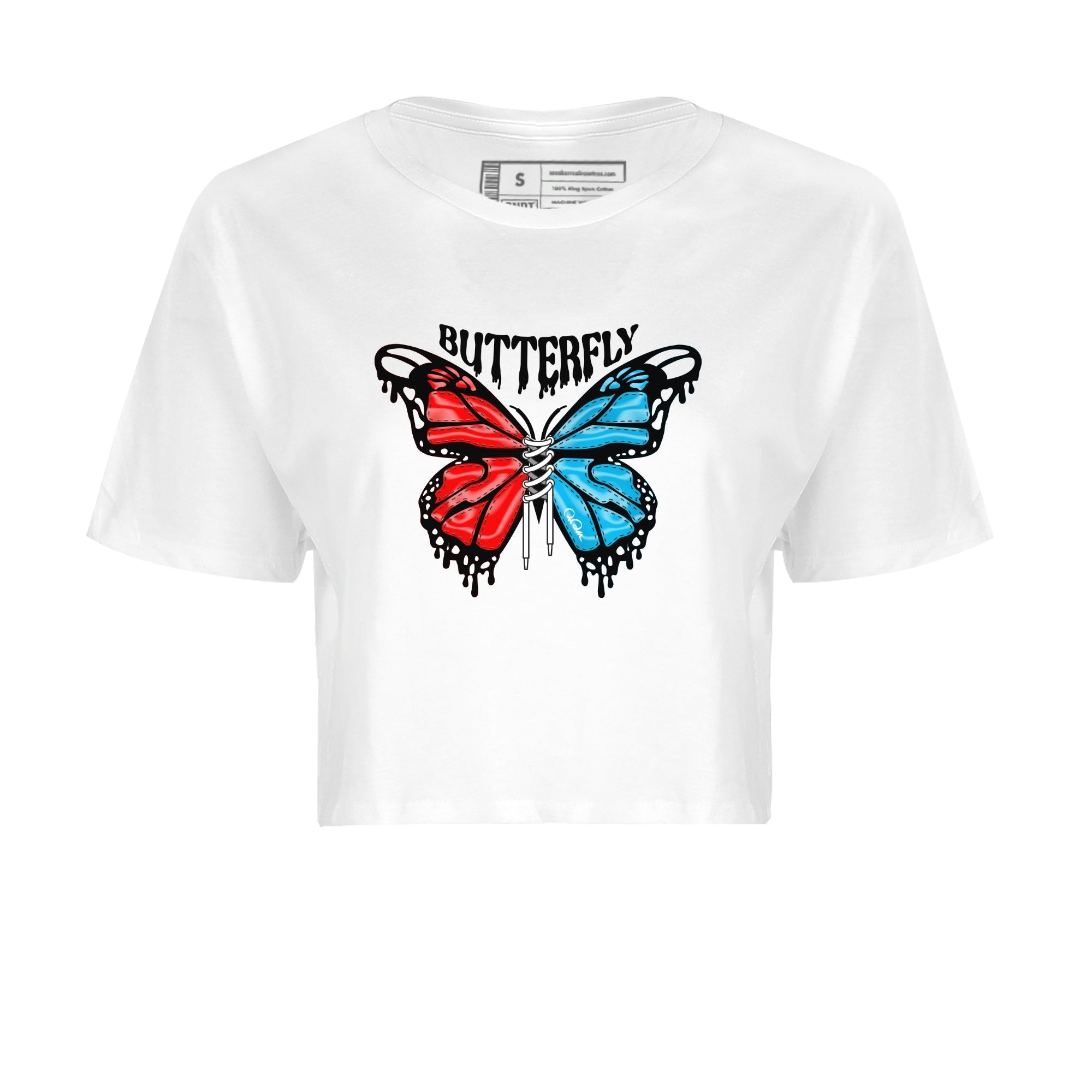 Butterfly Women's Tops - Air Jordan 1 UNC to Chicago