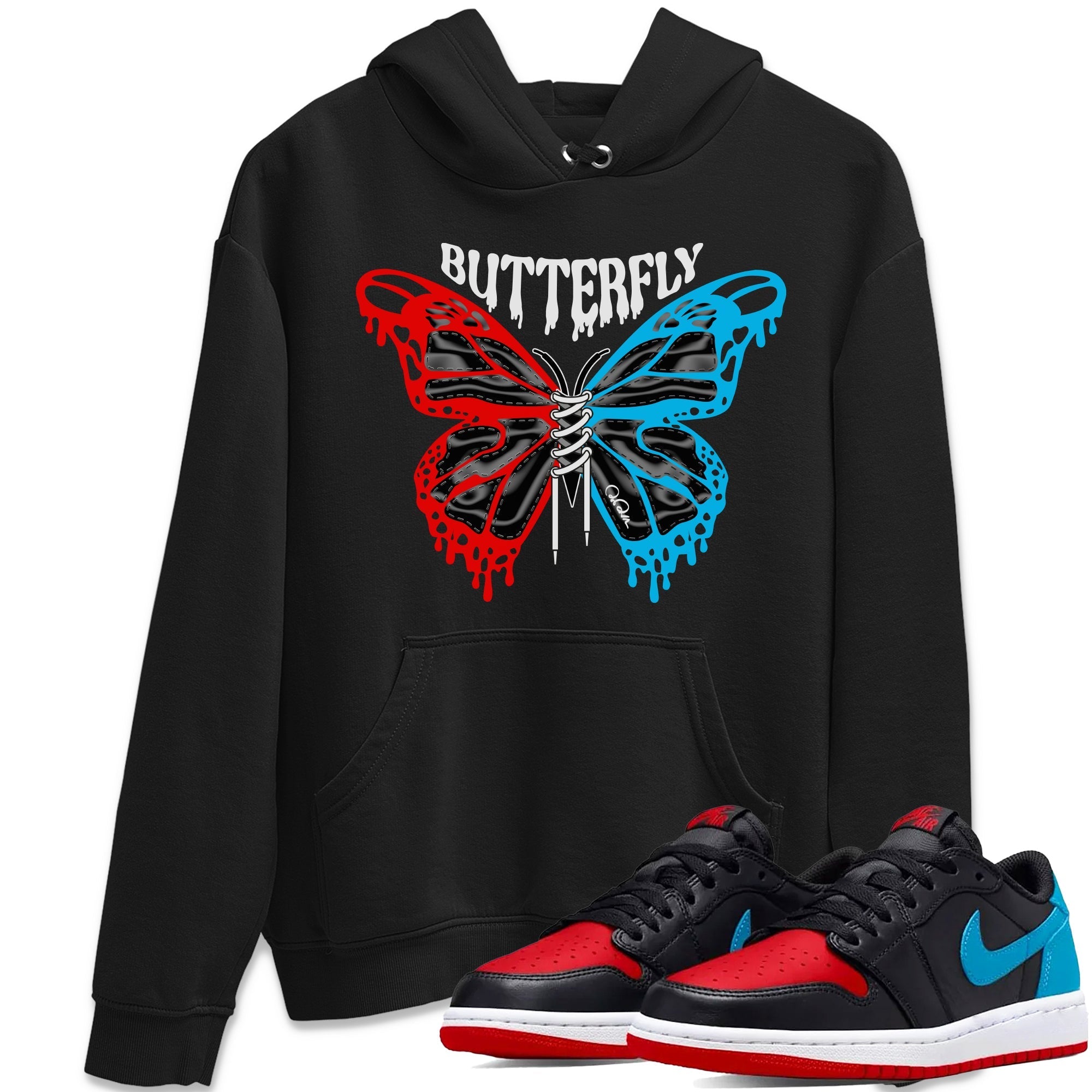 Butterfly Unisex Tops - Air Jordan 1 UNC to Chicago