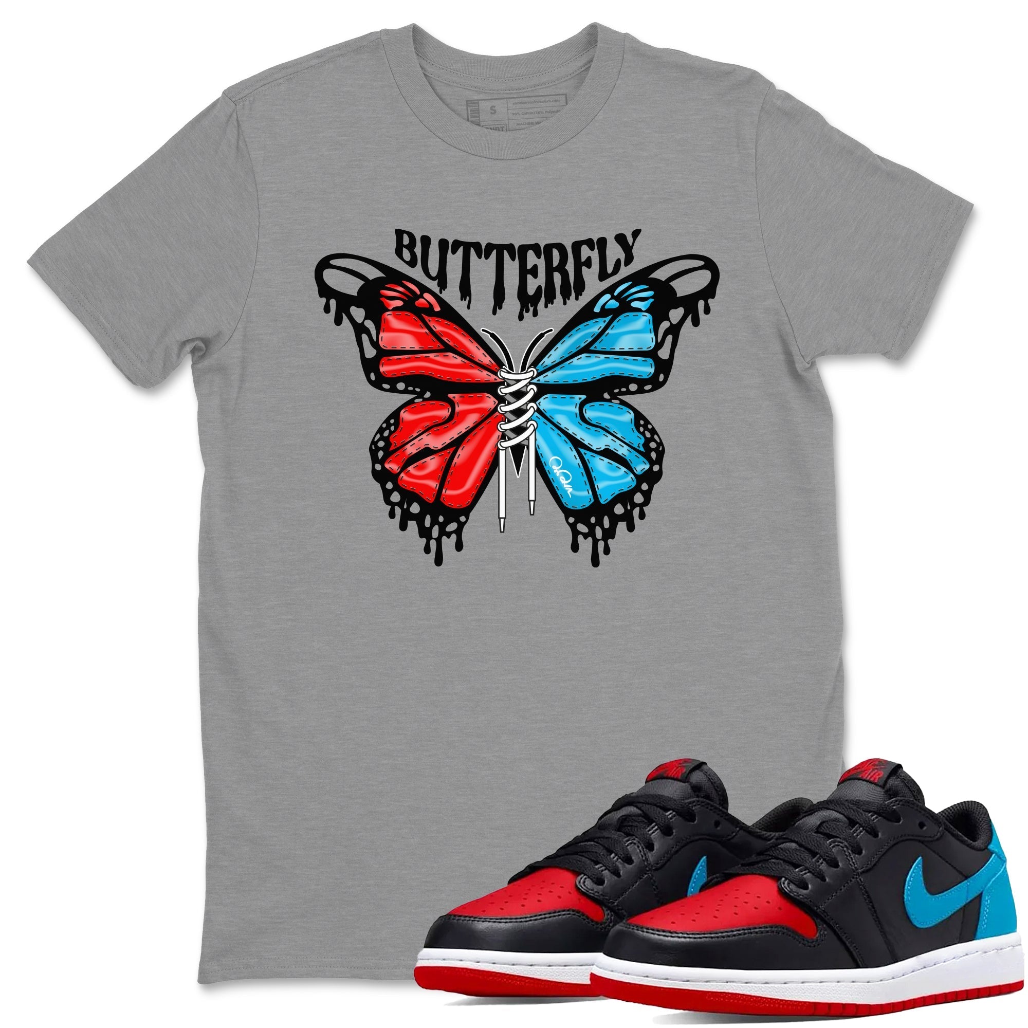 Butterfly Unisex Tops - Air Jordan 1 UNC to Chicago