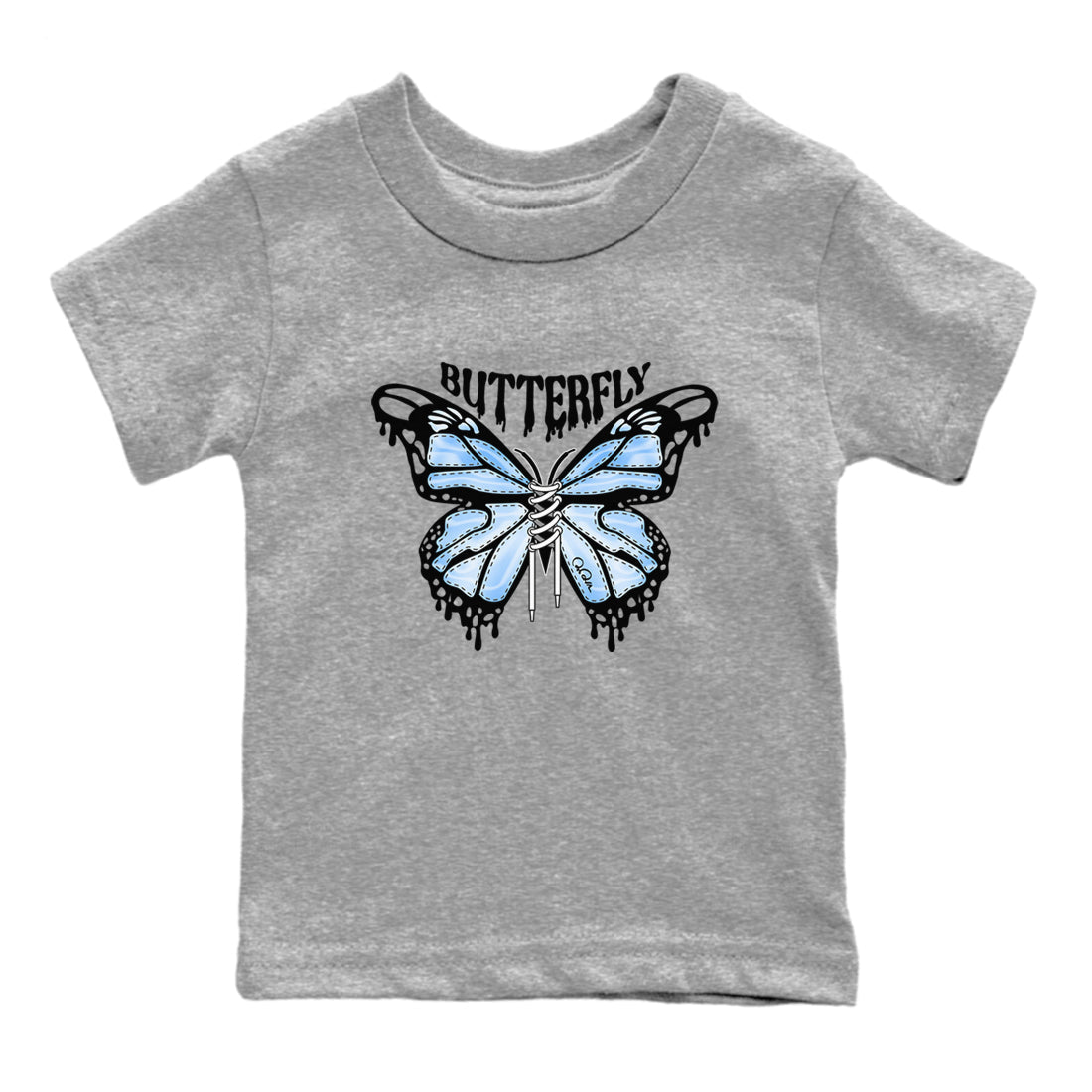 Butterfly Kids Tops - Air Jordan 1 UNC Toe
