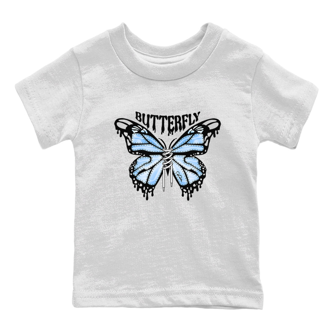 Butterfly Kids Tops - Air Jordan 1 UNC Toe