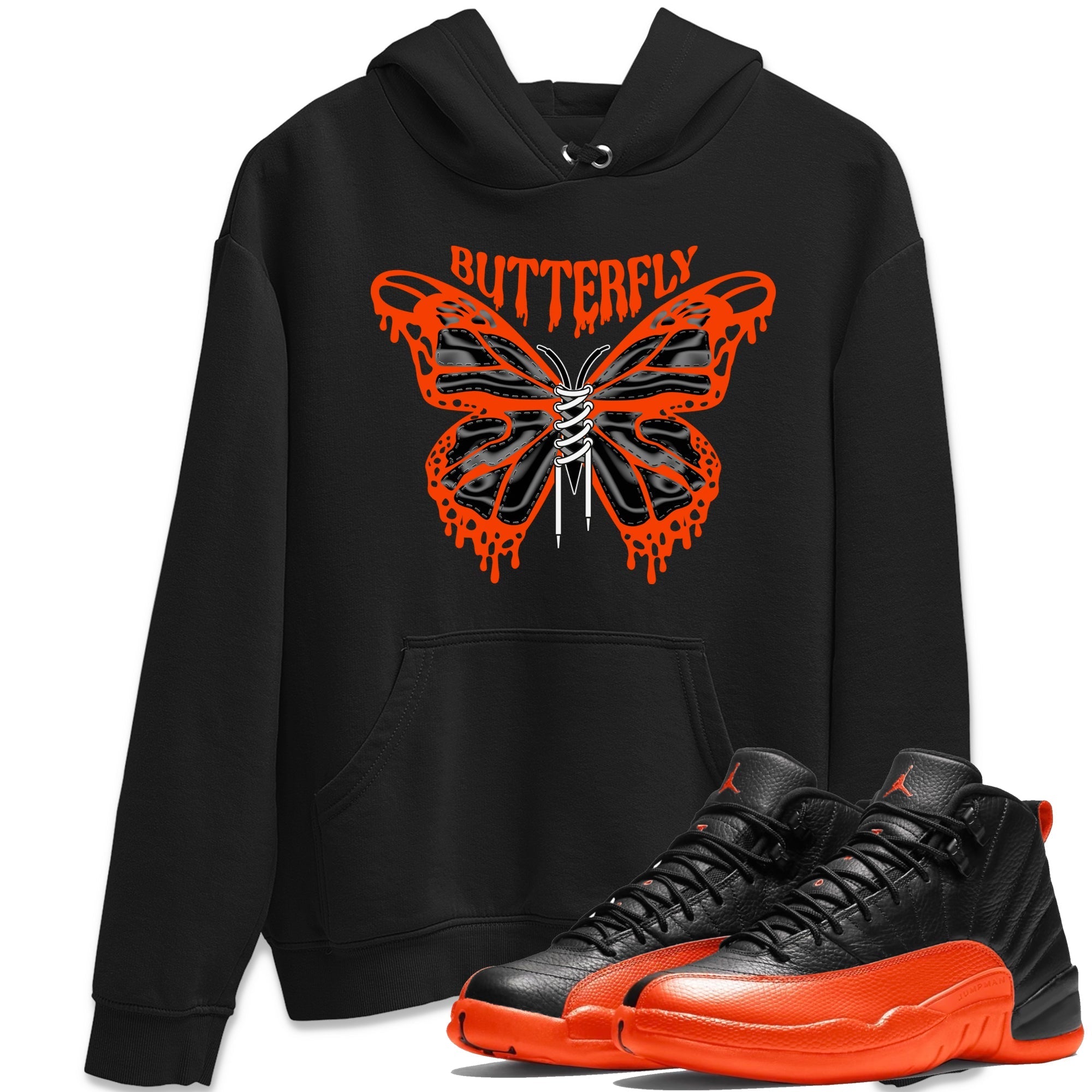Butterfly Unisex Tops - Air Jordan 12 Brilliant Orange