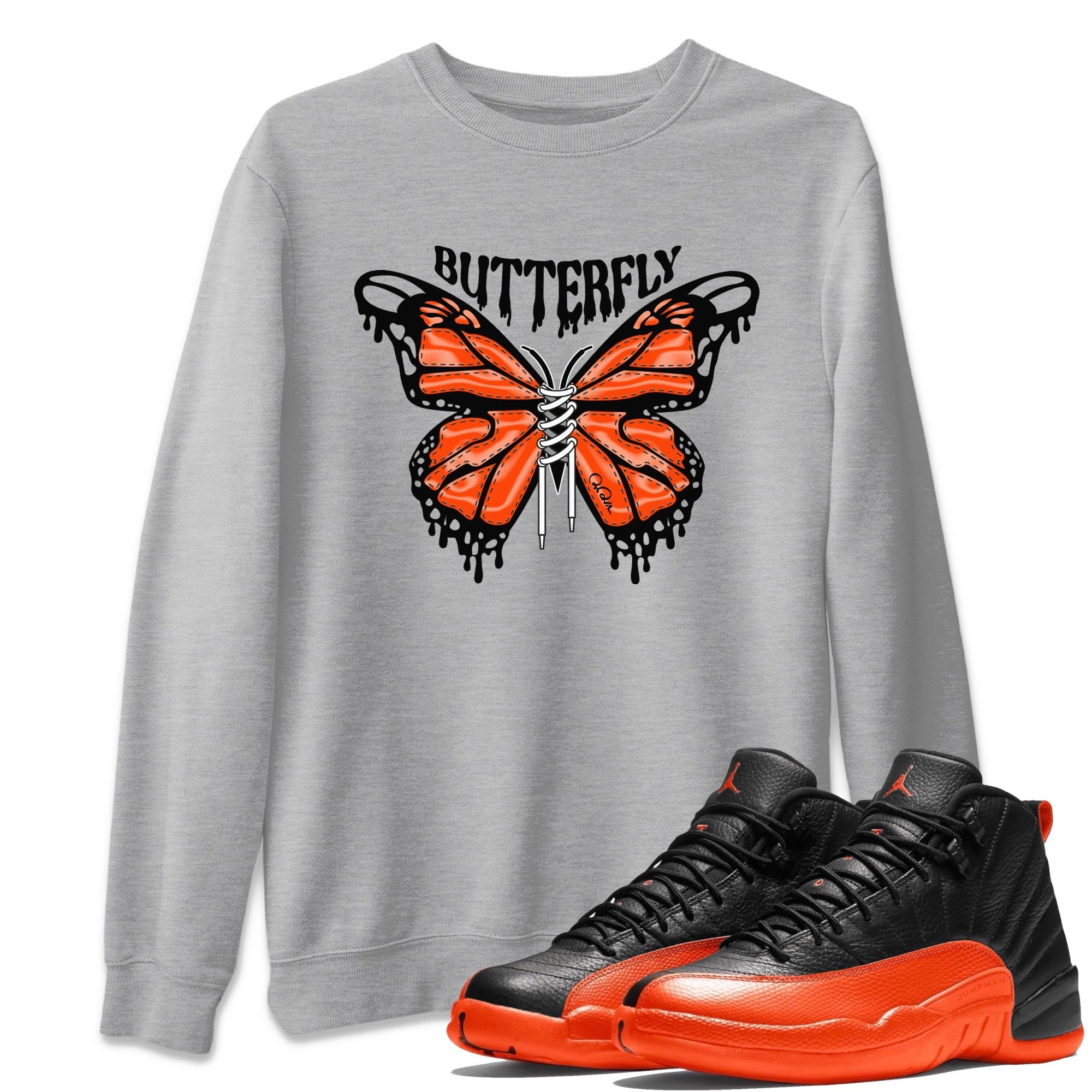 Butterfly Unisex Tops - Air Jordan 12 Brilliant Orange