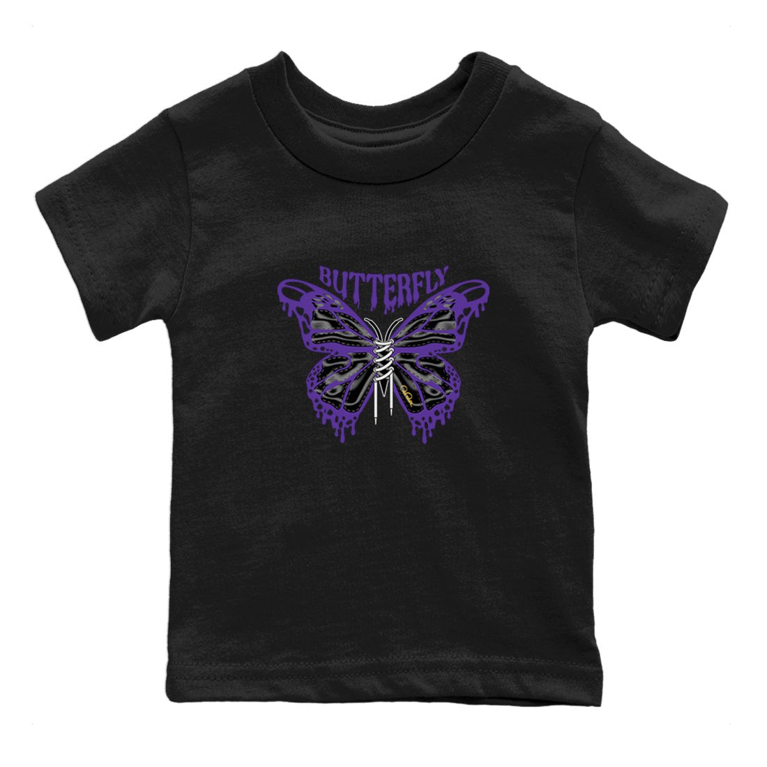Butterfly Kids Tops - Air Jordan 12 Field Purple