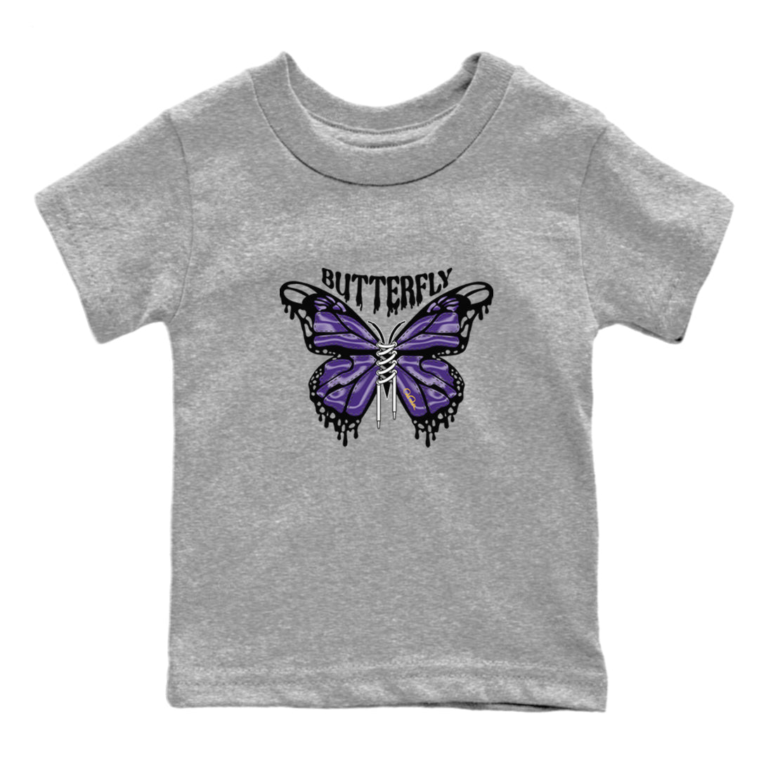 Butterfly Kids Tops - Air Jordan 12 Field Purple