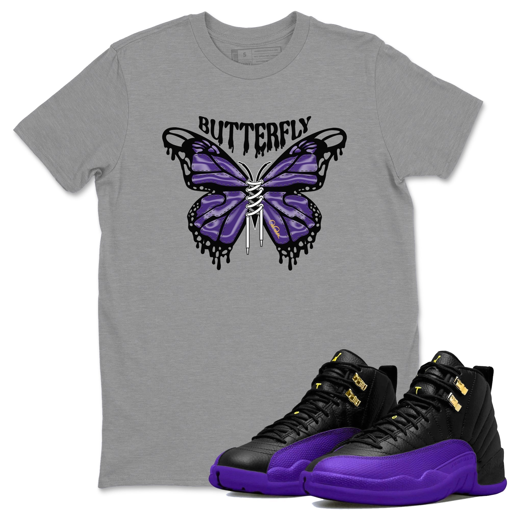 Butterfly Unisex Tops - Air Jordan 12 Field Purple