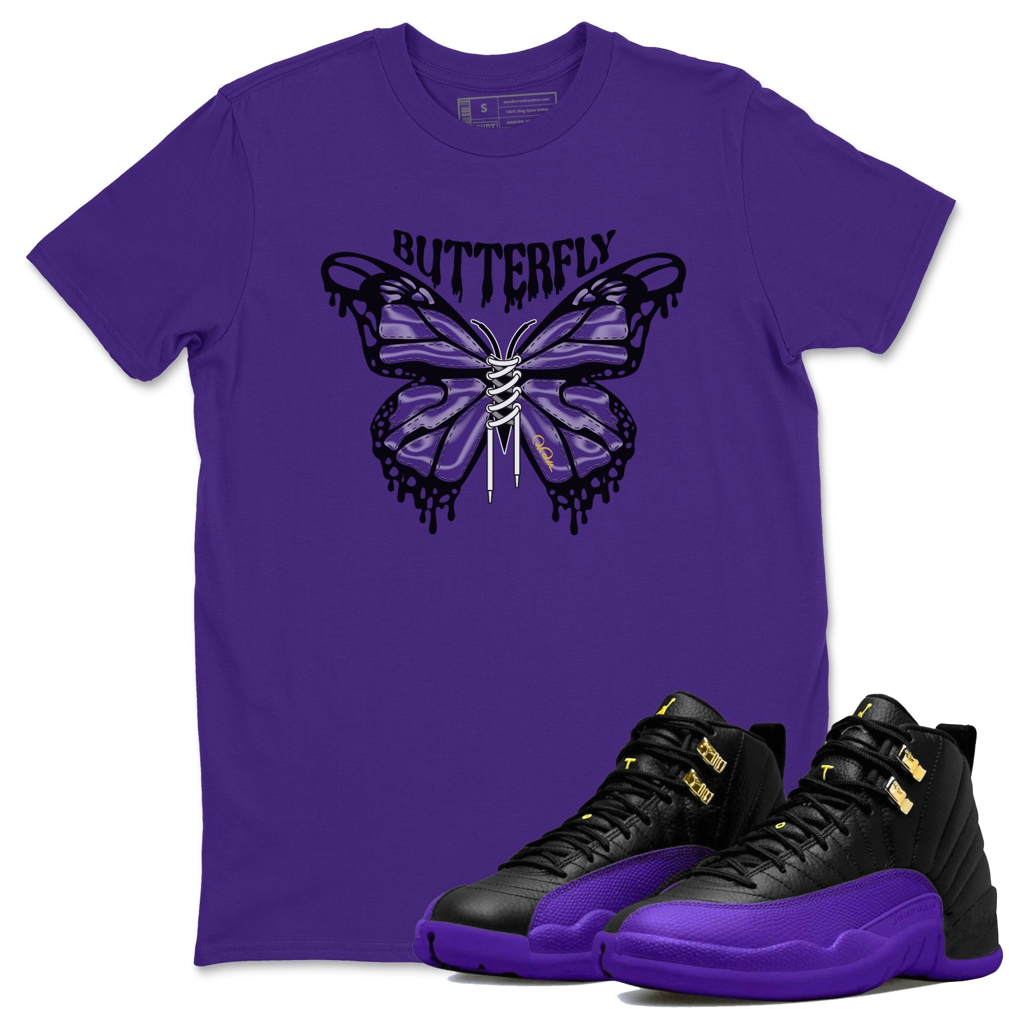 Butterfly Unisex Tops - Air Jordan 12 Field Purple