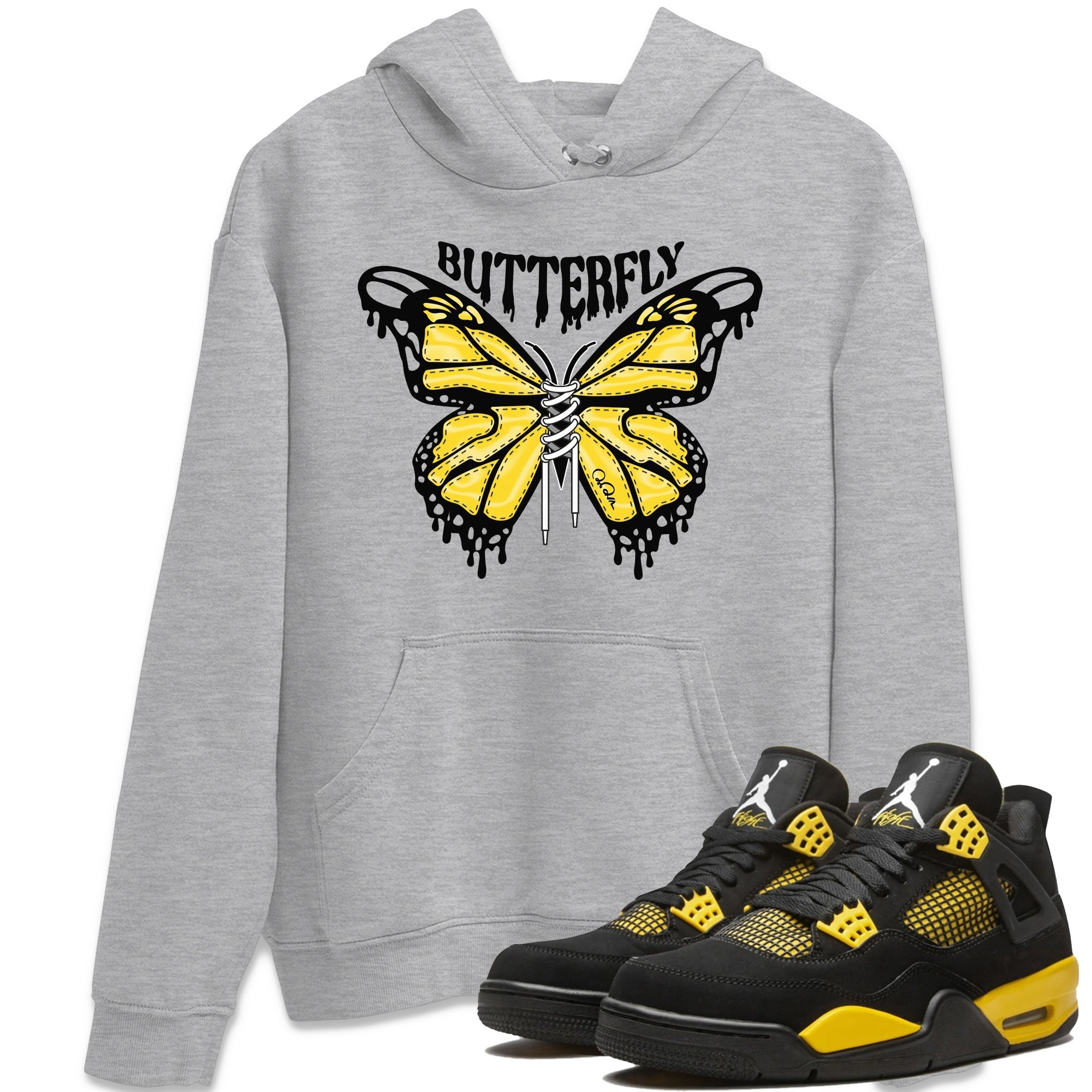 Butterfly Unisex Tops - Air Jordan 4 Thunder