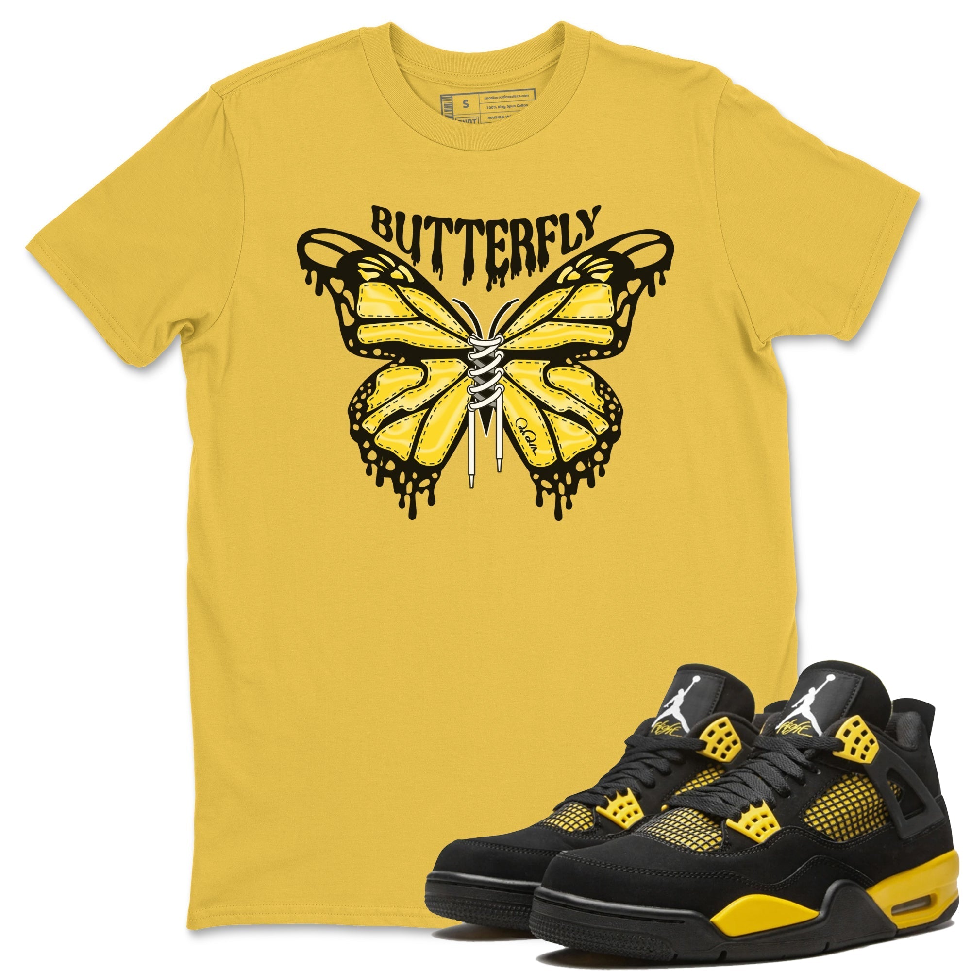 Butterfly Unisex Tops - Air Jordan 4 Thunder