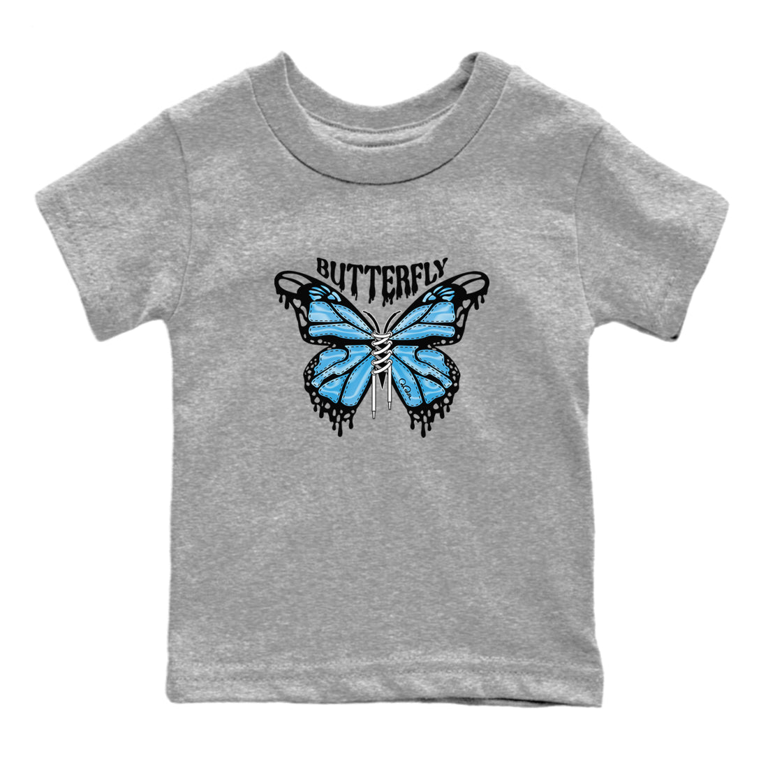 Butterfly snkmatch Tees Kids - Air Jordan 9 Powder Blue