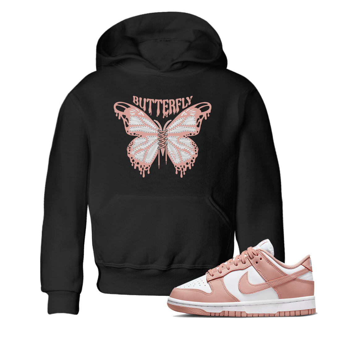 Butterfly snkmatch Tee Kids - Dunk Rose Whisper