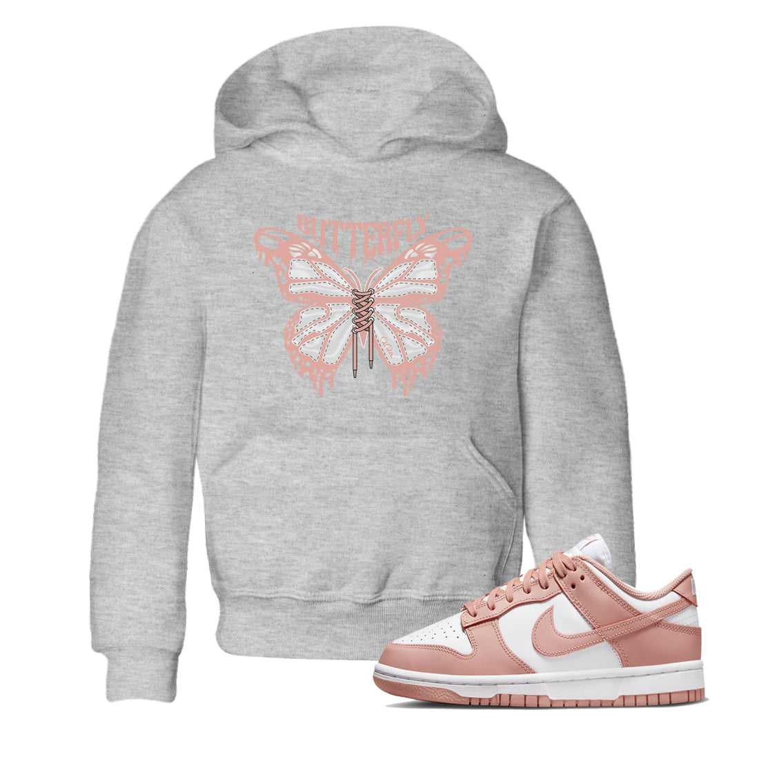 Butterfly snkmatch Tee Kids - Dunk Rose Whisper