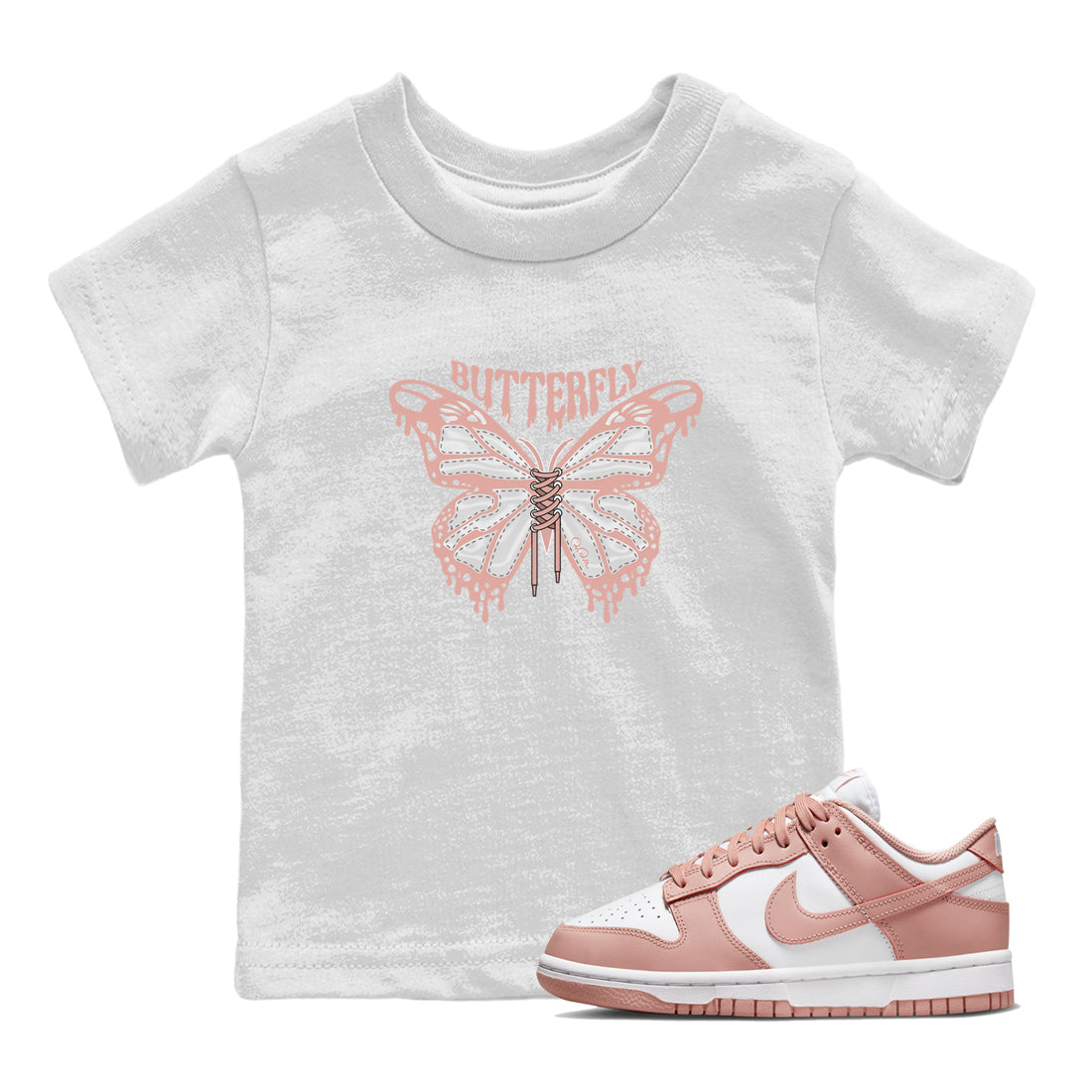 Butterfly snkmatch Tee Kids - Dunk Rose Whisper