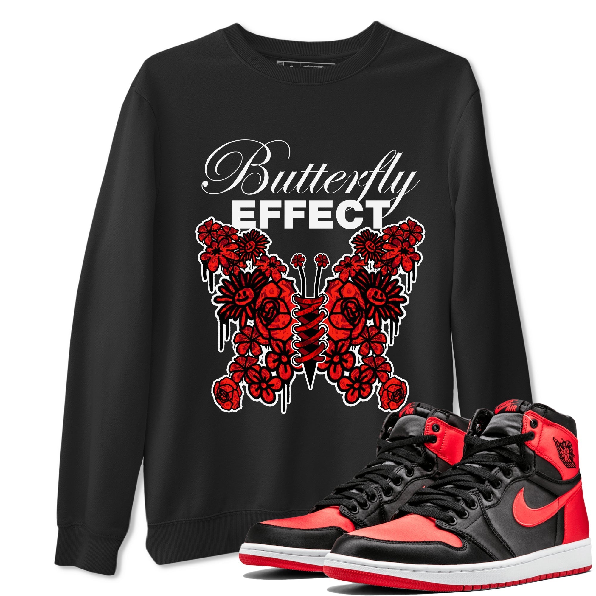 Butterfly Effect snkmatch Tee - Air Jordan 1 Satin Bred