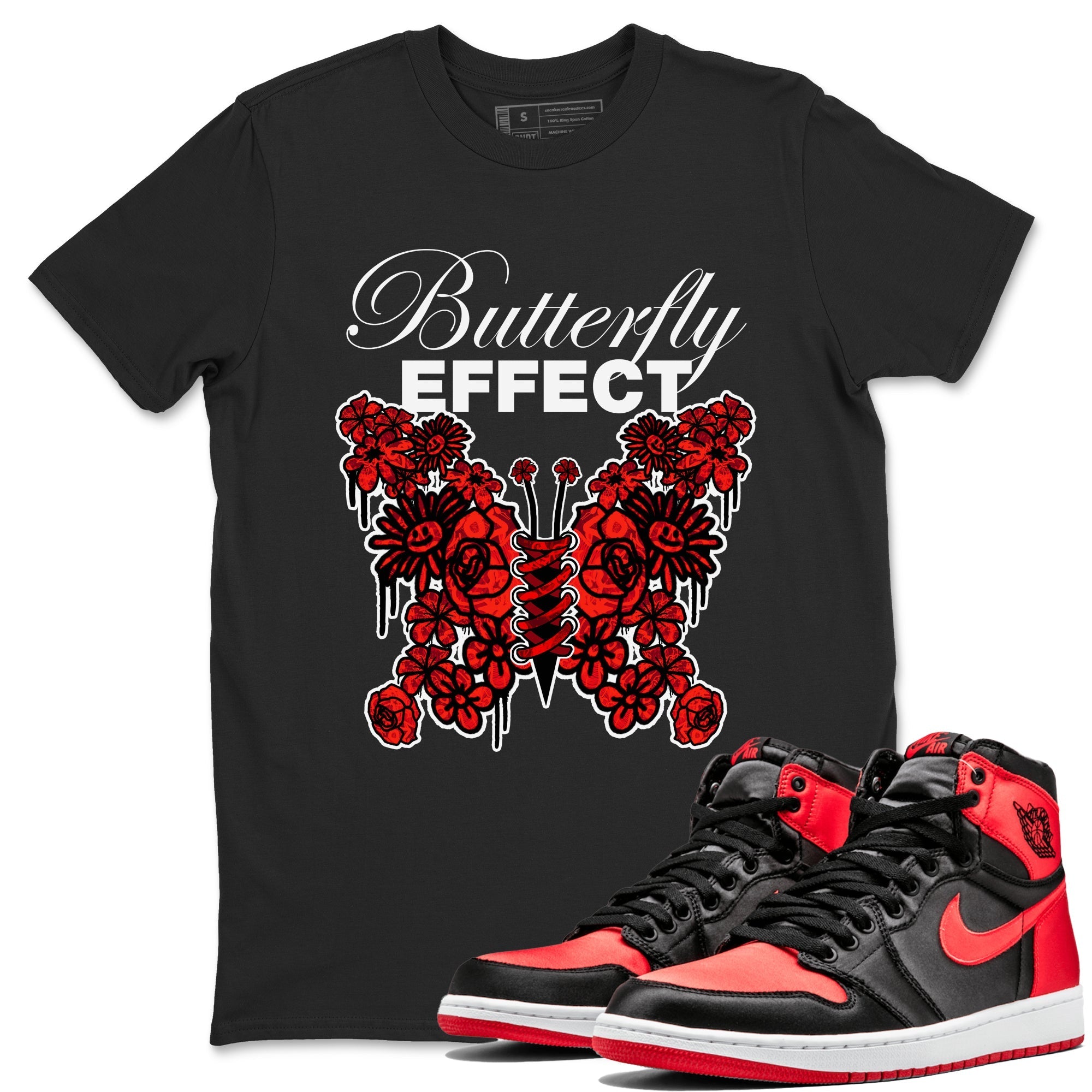 Butterfly Effect snkmatch Tee - Air Jordan 1 Satin Bred