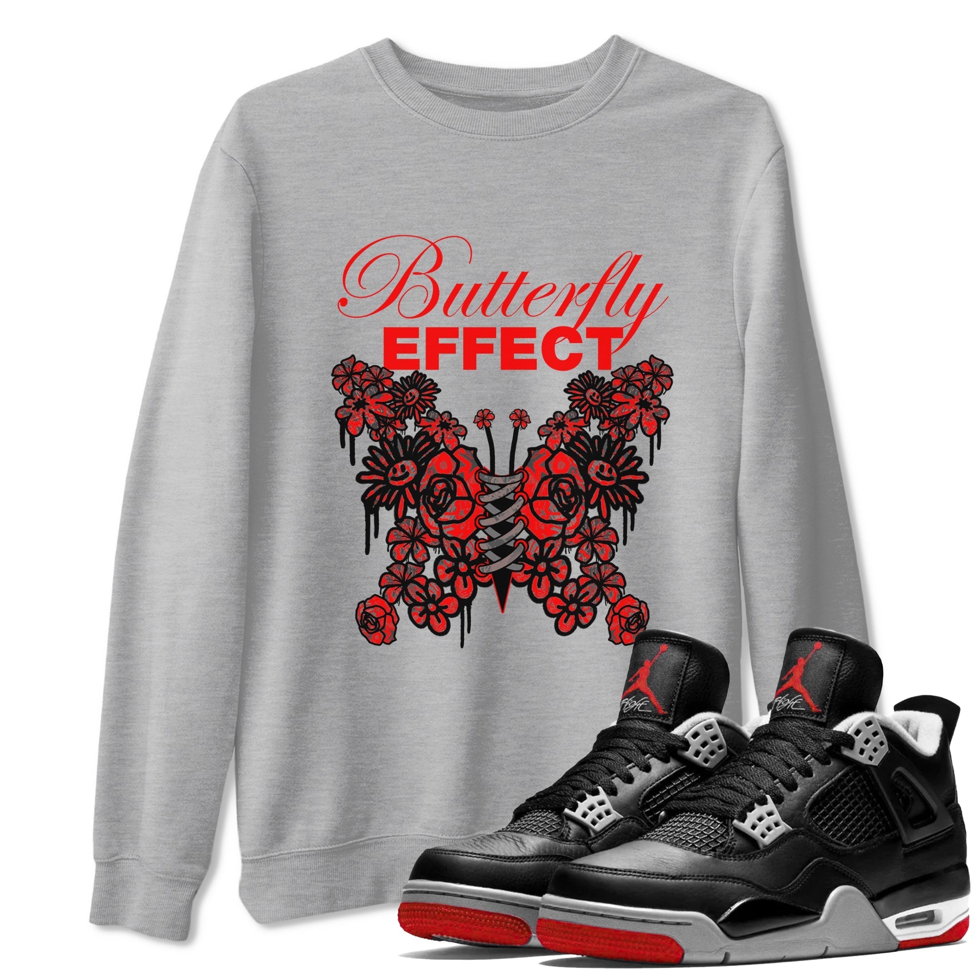 Butterfly Effect snkmatch Tee - Air Jordan 4 Bred Reimagined