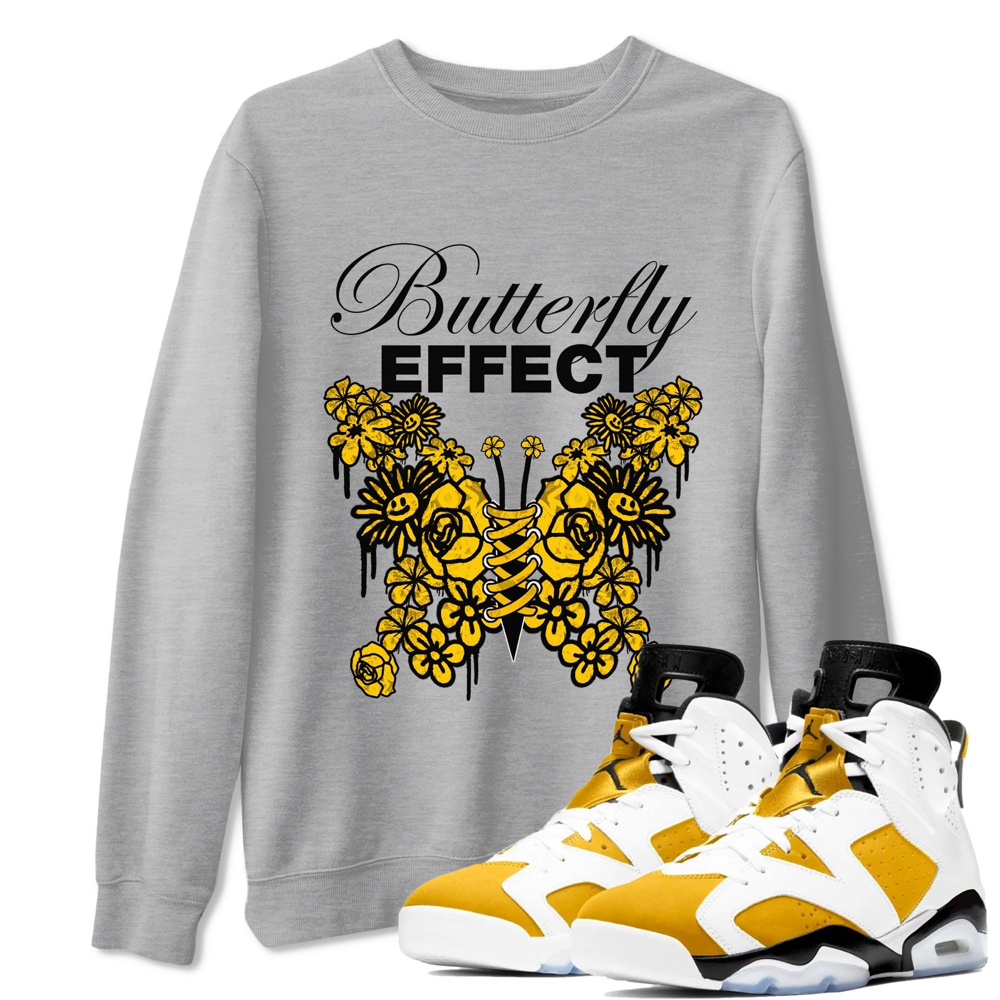 Butterfly Effect snkmatch Tee - Air Jordan 6 Yellow Ochre