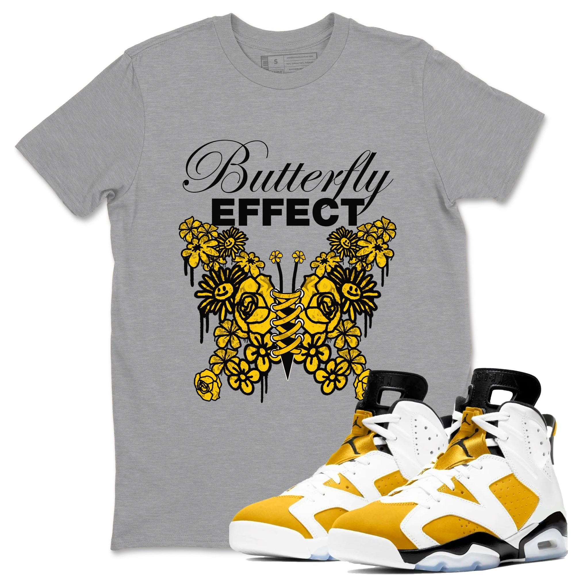 Butterfly Effect snkmatch Tee - Air Jordan 6 Yellow Ochre