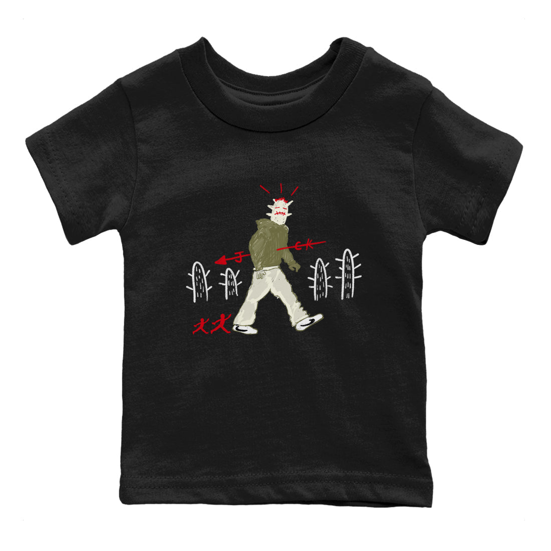 Cactus Man snkmatch Tees Kids - Air Jordan 1 Travis Scott Medium Olive
