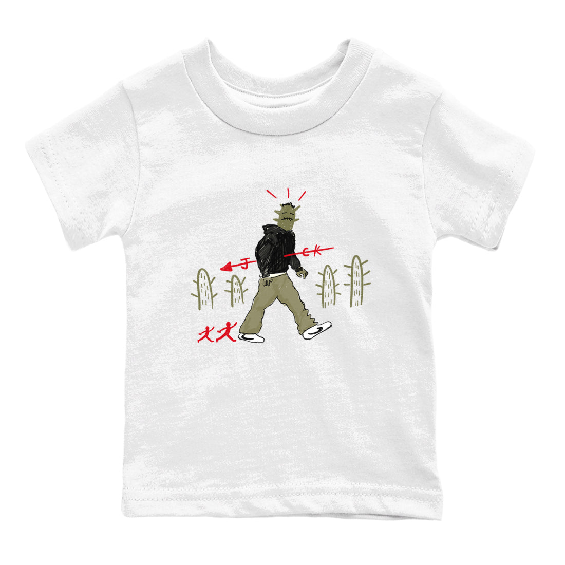 Cactus Man snkmatch Tees Kids - Air Jordan 1 Travis Scott Medium Olive