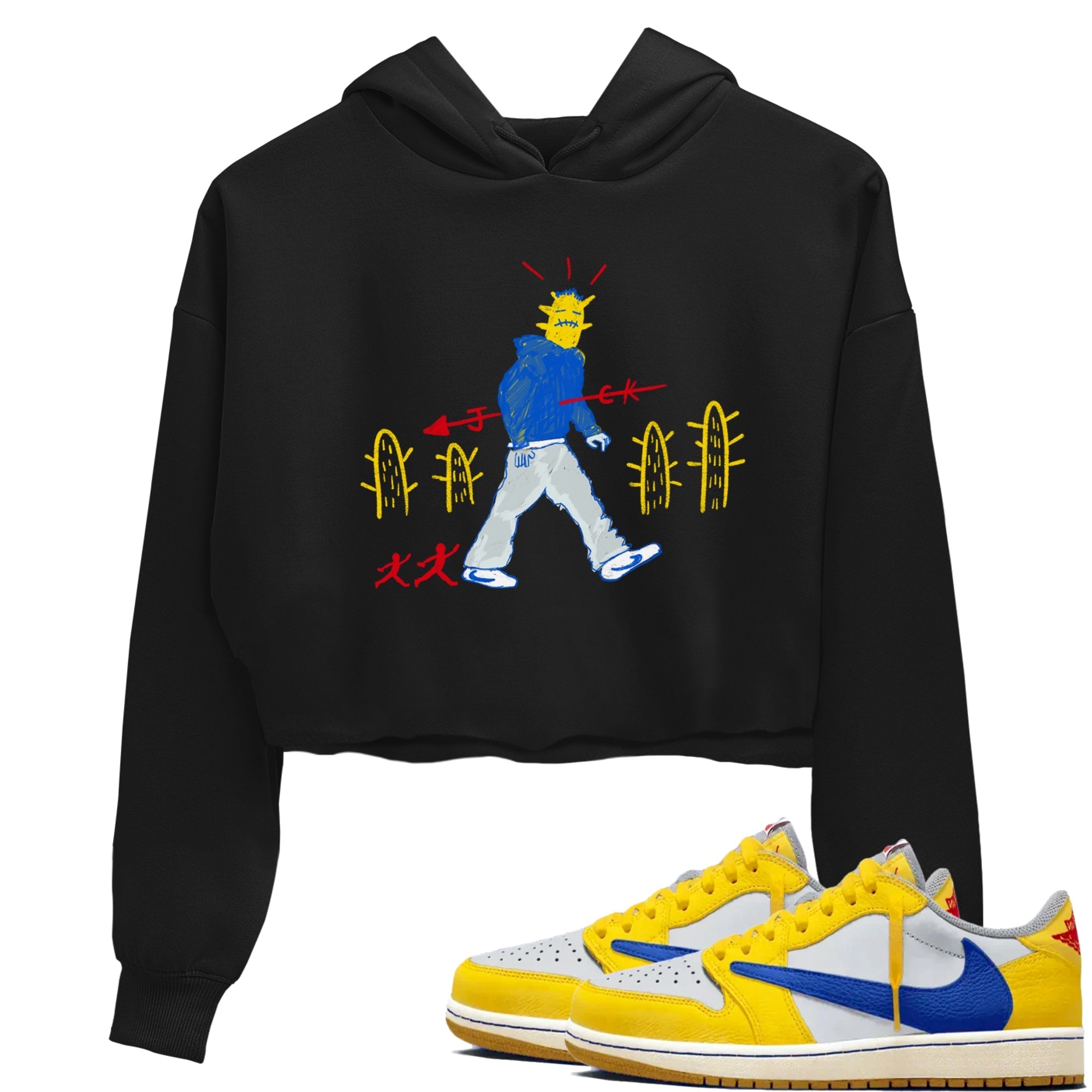 Cactus Man snkmatch Women's Top - Air Jordan 1 Travis Scott Canary