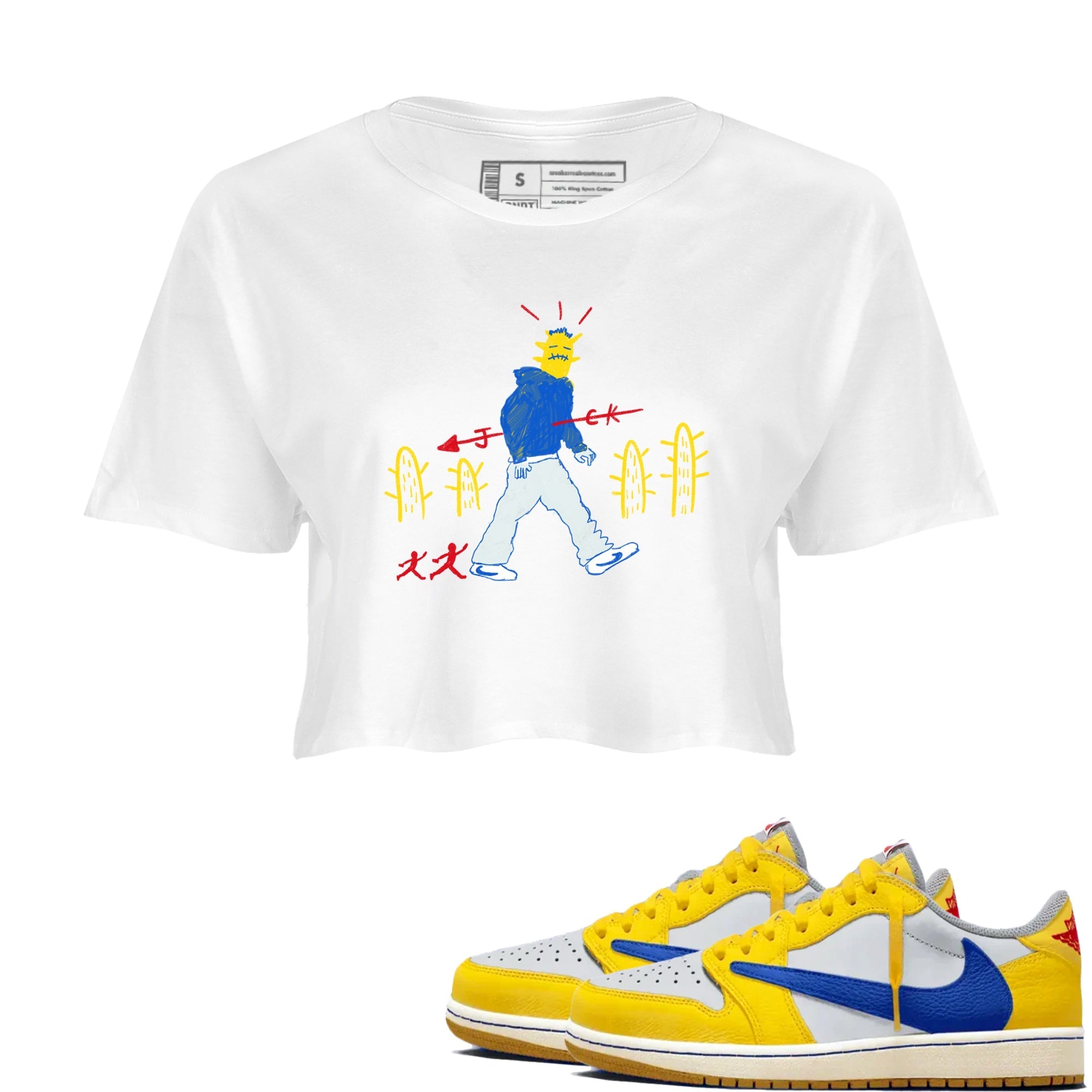 Cactus Man snkmatch Women's Top - Air Jordan 1 Travis Scott Canary