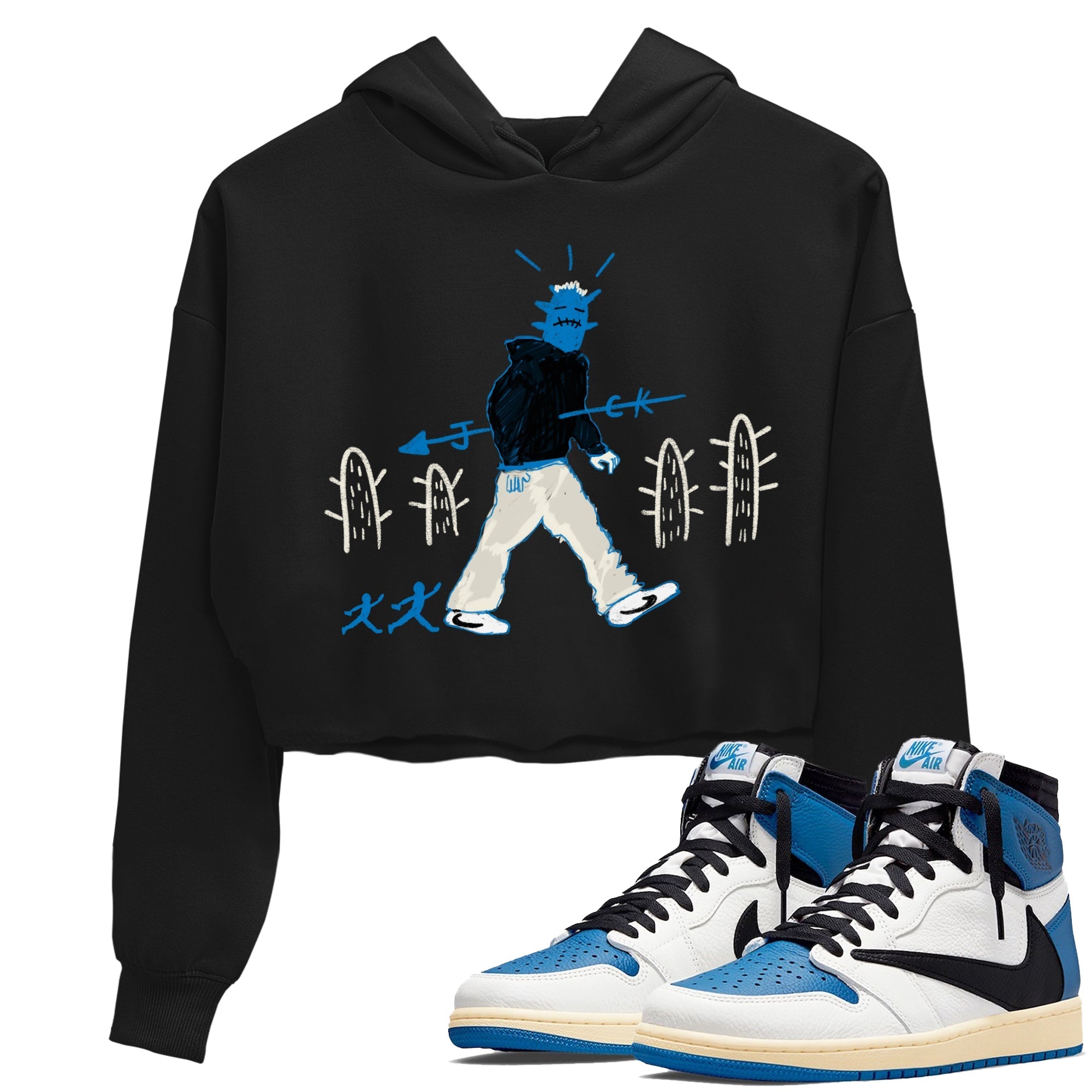 Cactus Man snkmatch Women's Top - Air Jordan 1 Travis Scott Fragment
