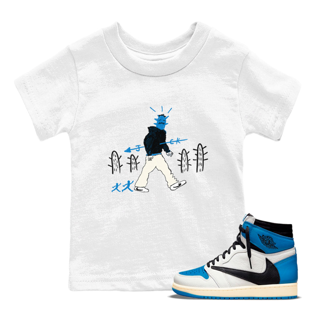 Cactus Man snkmatch Tees Kids - Air Jordan 1 Travis Scott Fragment