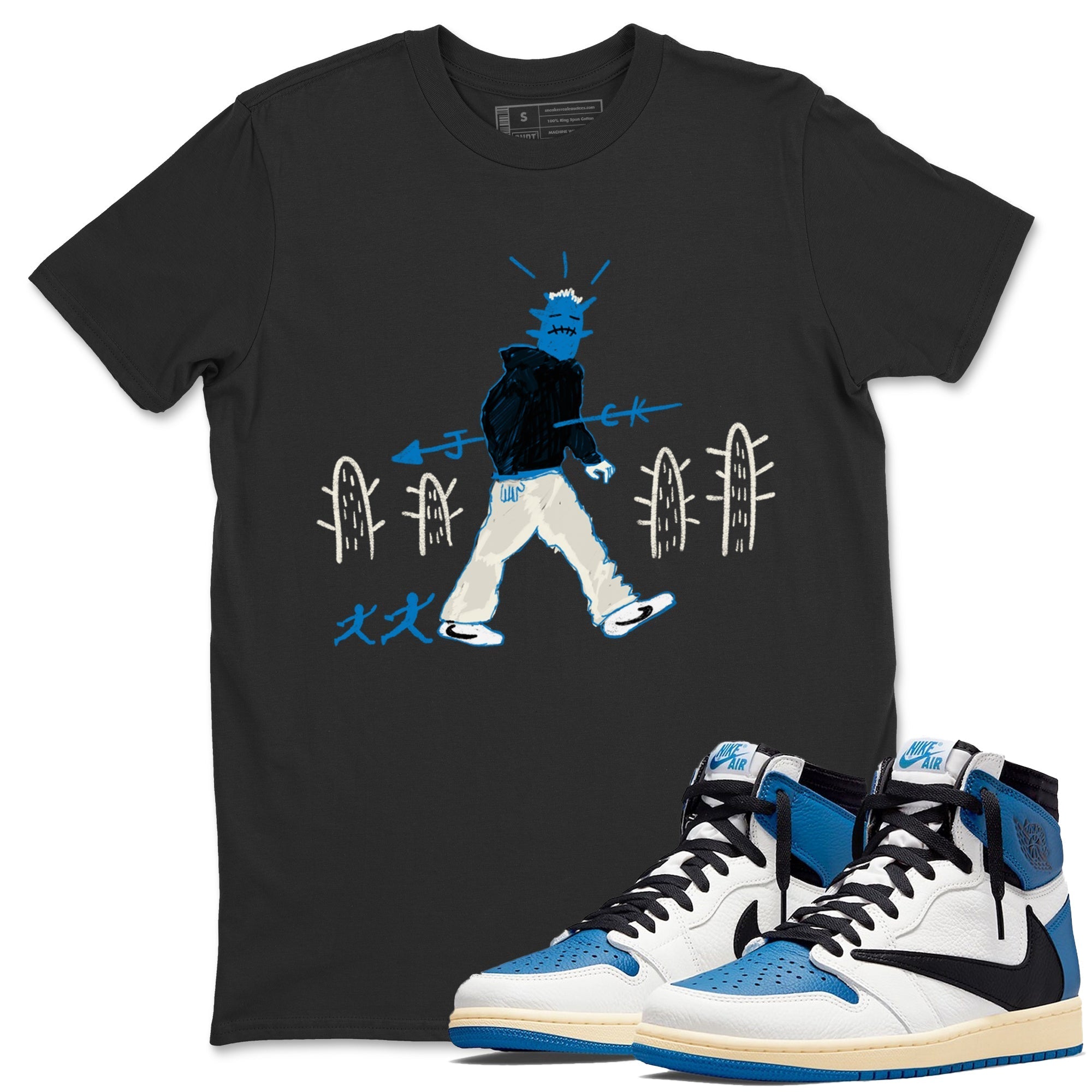 Cactus Man snkmatch Tees - Air Jordan 1 Travis Scott Fragment