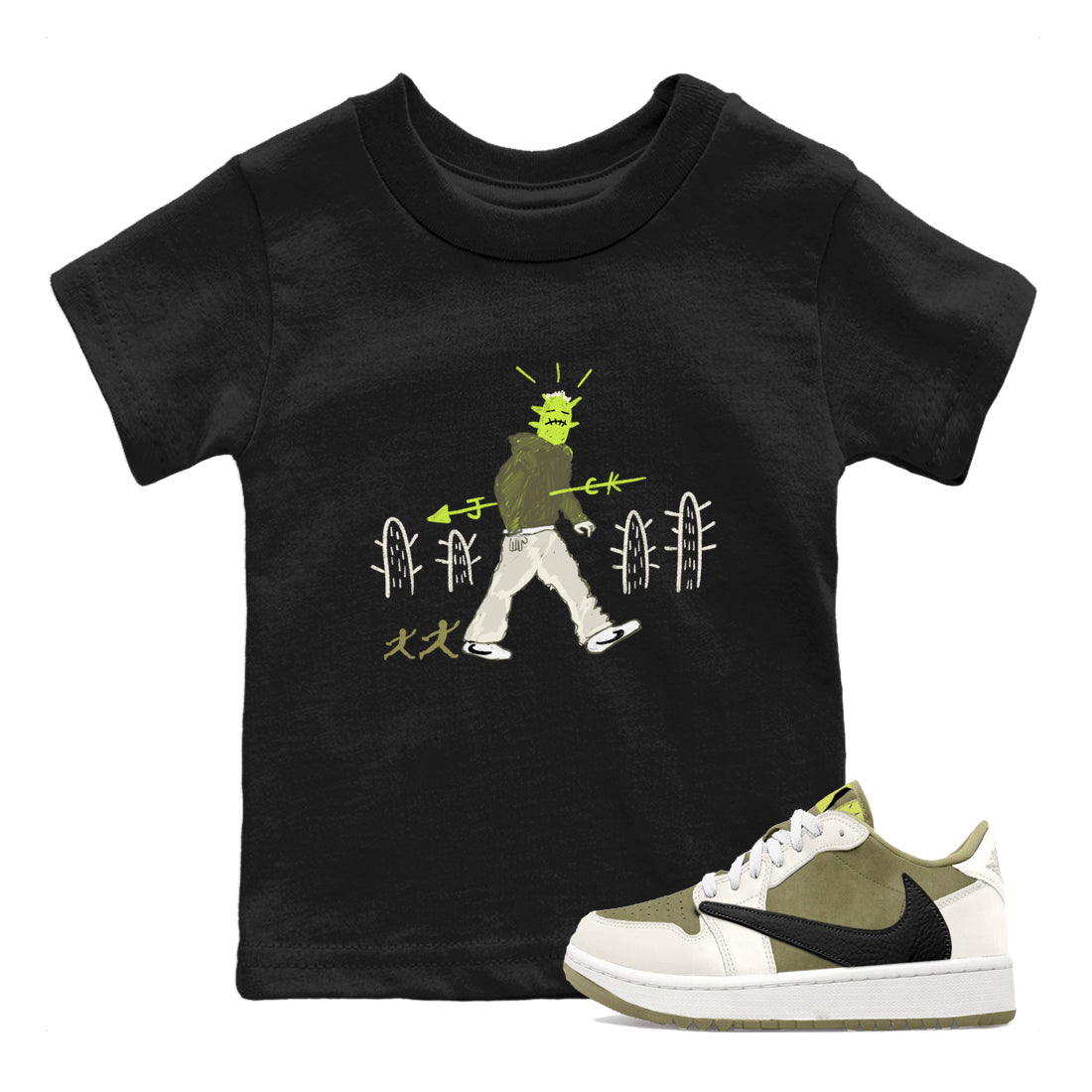 Cactus Man snkmatch Tees Kids - Air Jordan 1 Travis Scott Golf