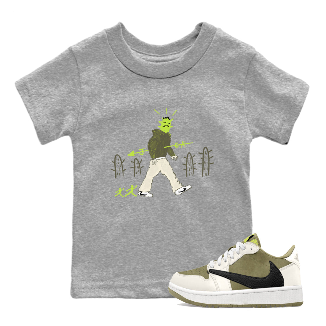 Cactus Man snkmatch Tees Kids - Air Jordan 1 Travis Scott Golf