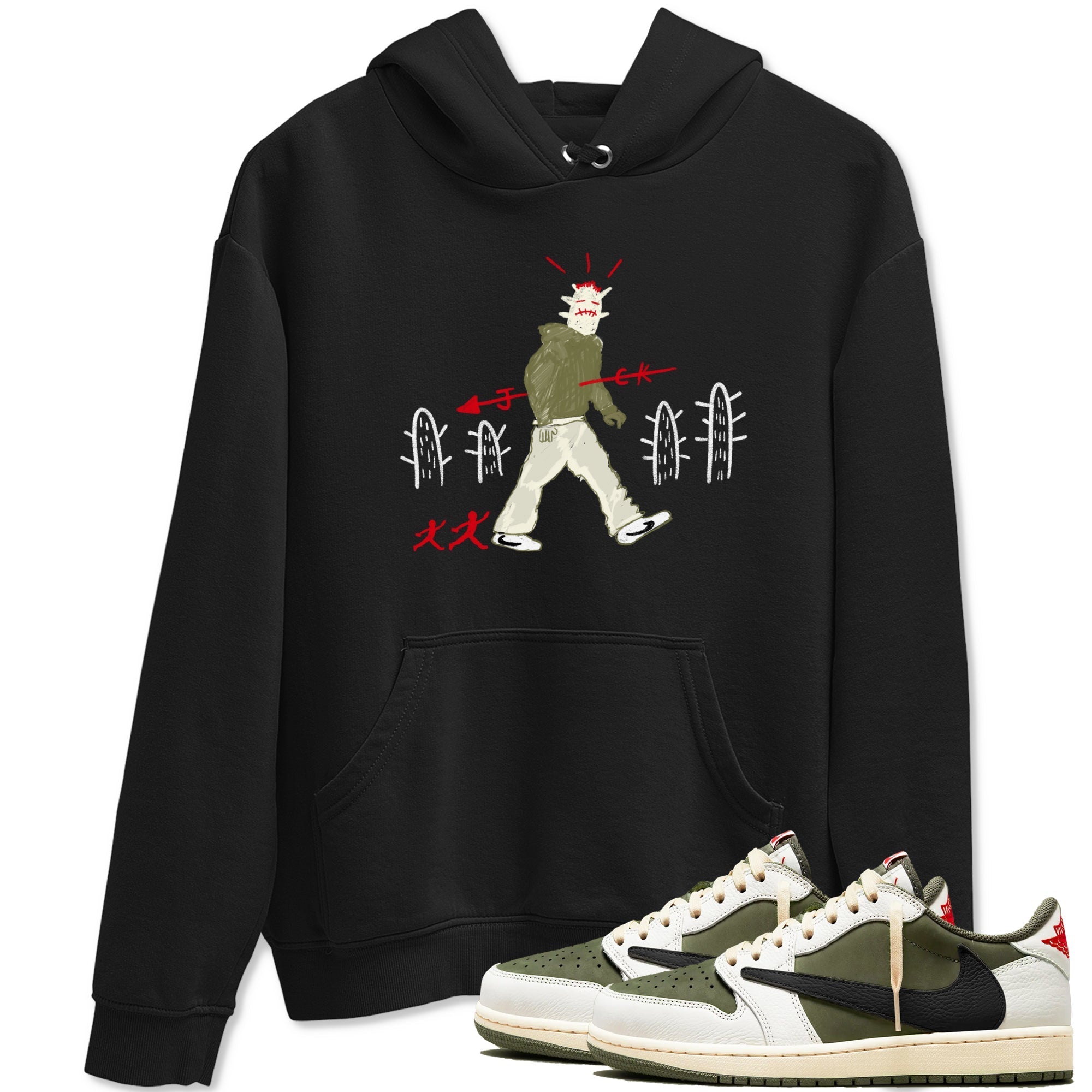 Cactus Man snkmatch Tees - Air Jordan 1 Travis Scott Medium Olive