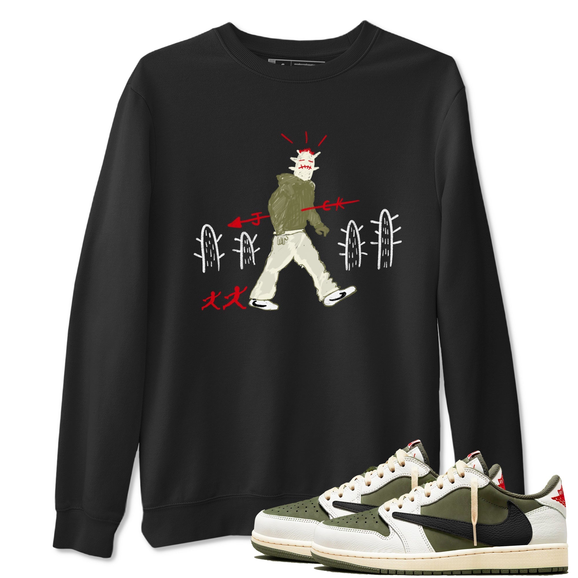 Cactus Man snkmatch Tees - Air Jordan 1 Travis Scott Medium Olive
