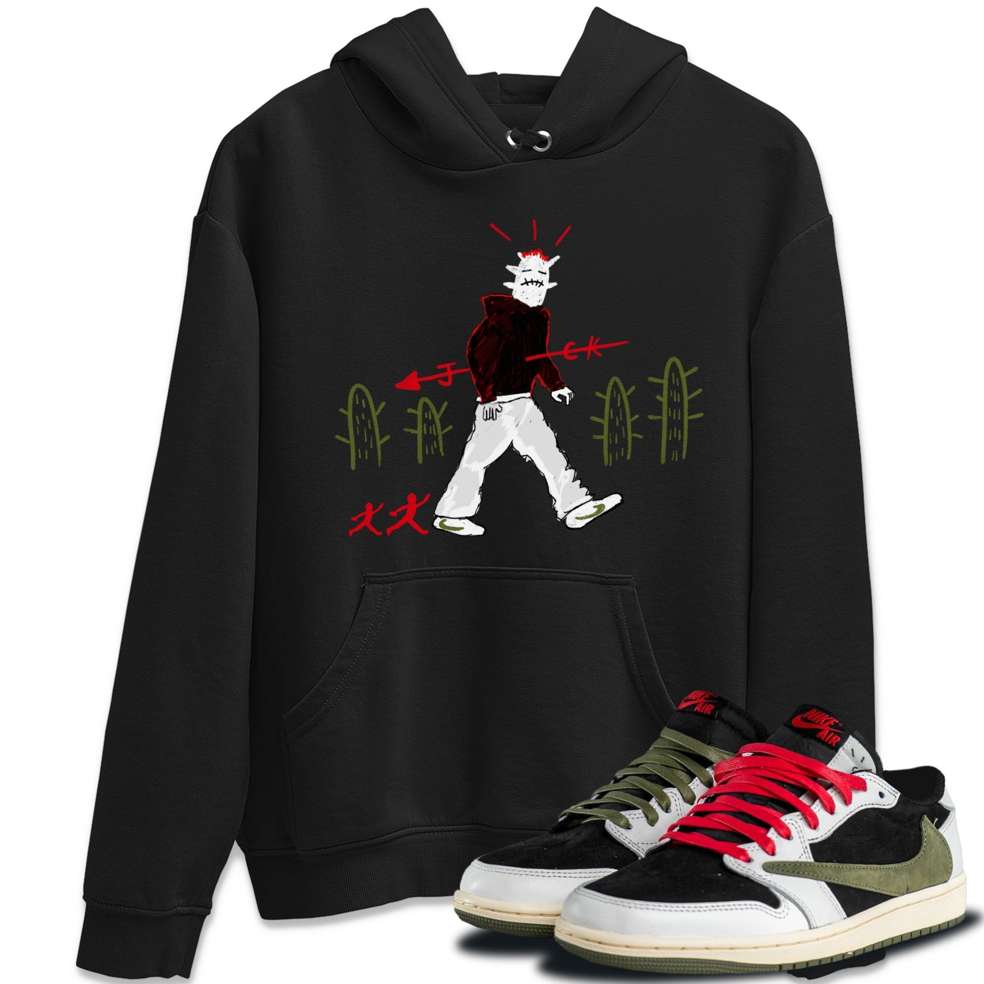 Cactus Man snkmatch Tees - Air Jordan 1 Travis Scott Olive