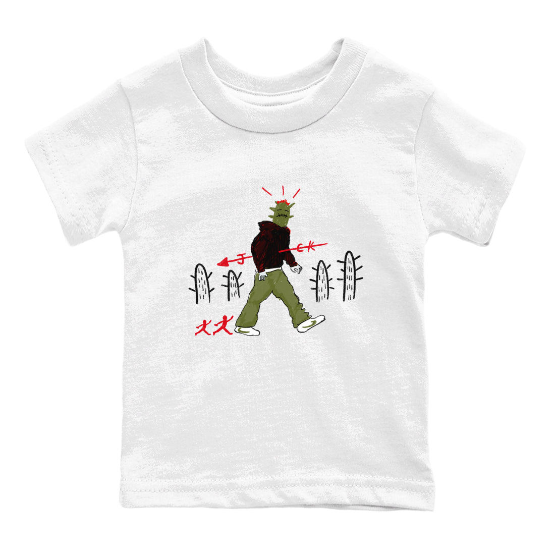 Cactus Man snkmatch Tees Kids - Air Jordan 1 Travis Scott Olive