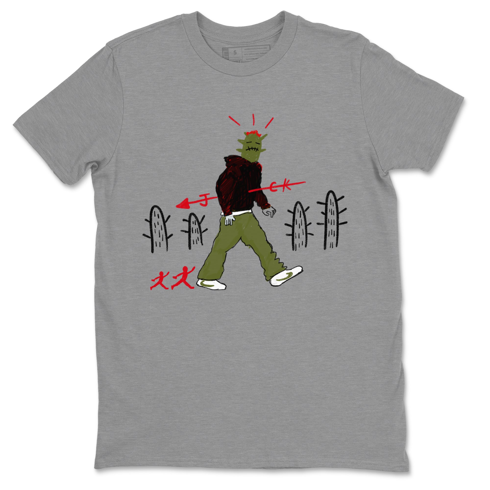 Cactus Man snkmatch Tees - Air Jordan 1 Travis Scott Olive