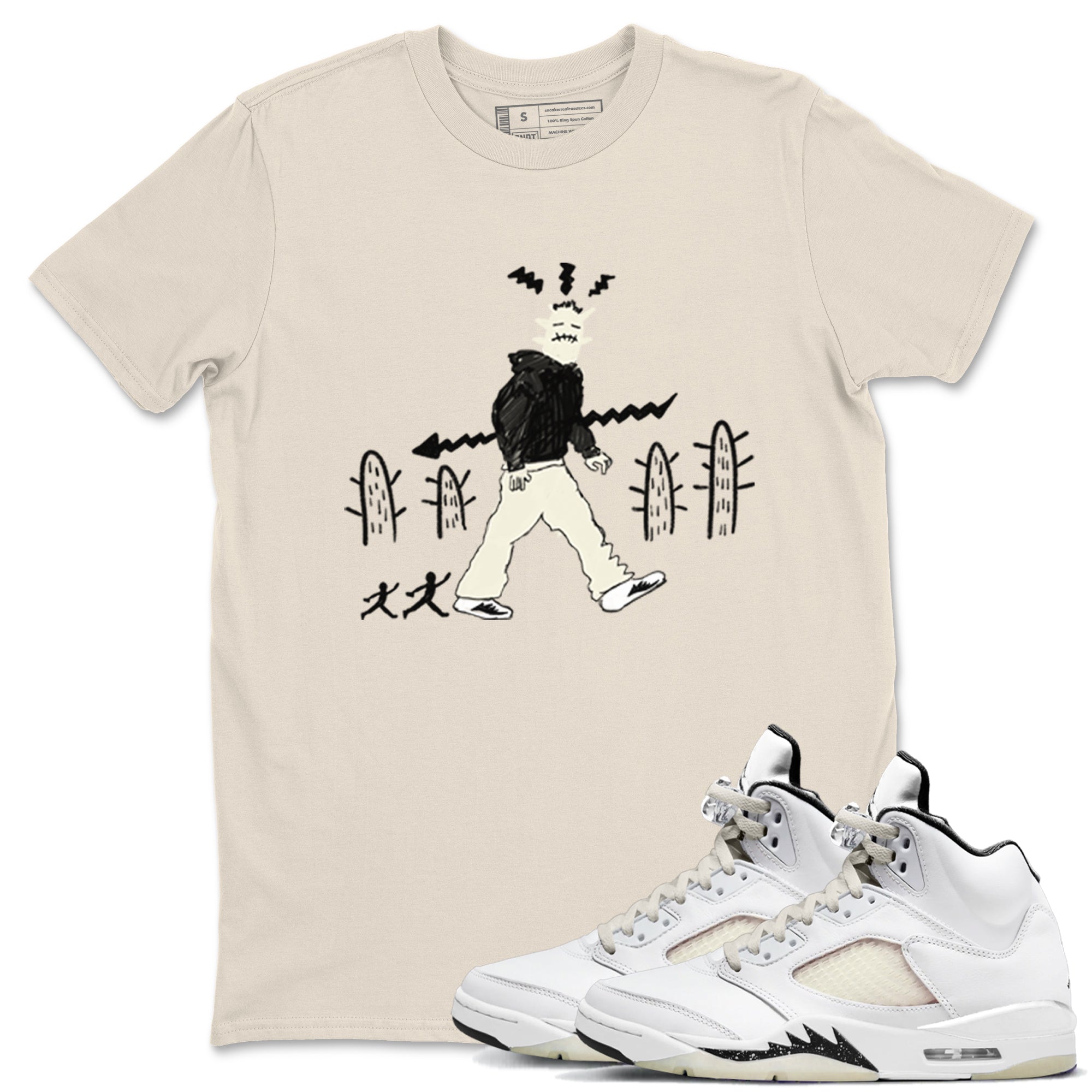 Cactus Man snkmatch Tees - Air Jordan 5 Sail